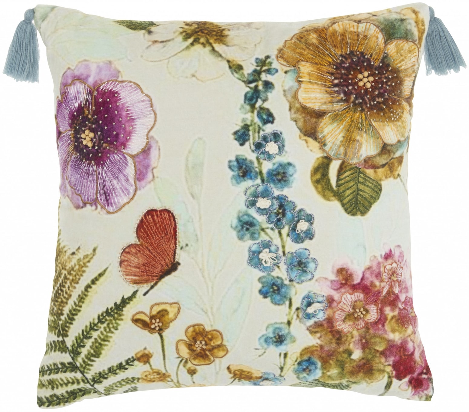 HomeRoots 4000385979 18-in x 18-in Multicolor Square Indoor Decorative Pillow