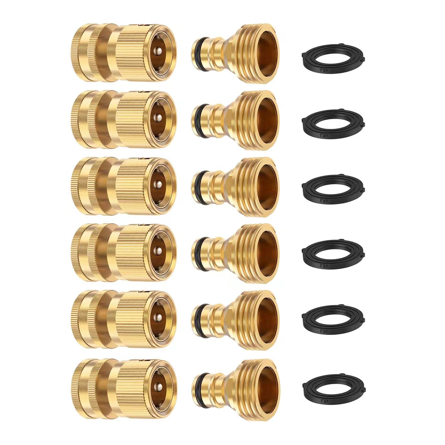 Aoibox Solid Brass 3 4 in GHT No Leak Quick Connect Garden Hose ...