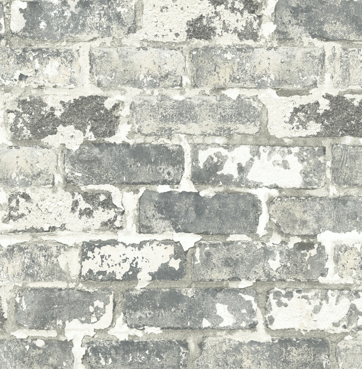 NextWall NW32308 30.75-Sq. Feet Grey and Ivory Vinyl Brick Self-adhesive Peel and Stick Wallpaper