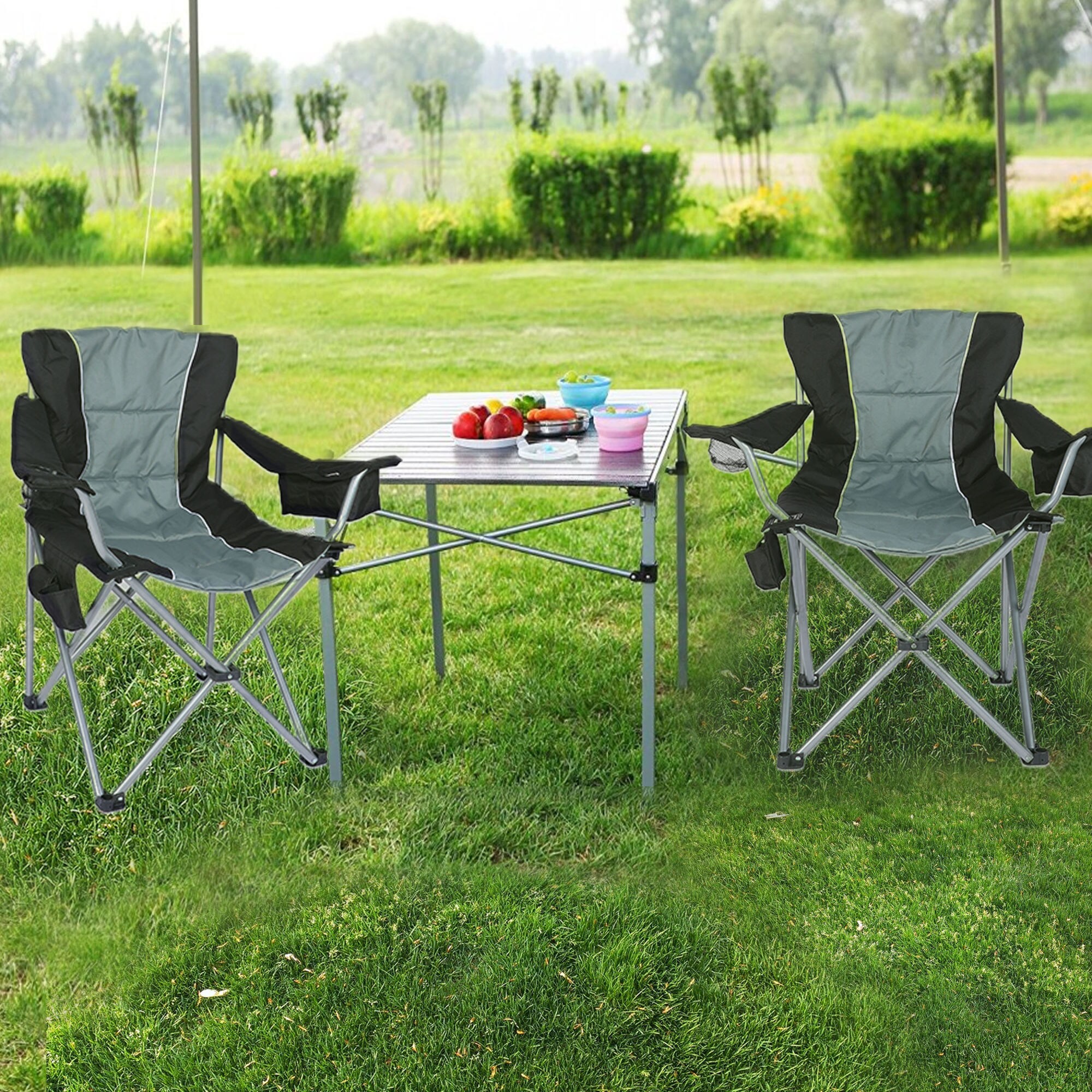 Outdoor Camping Chair with Handle, Portable Folding Chair with