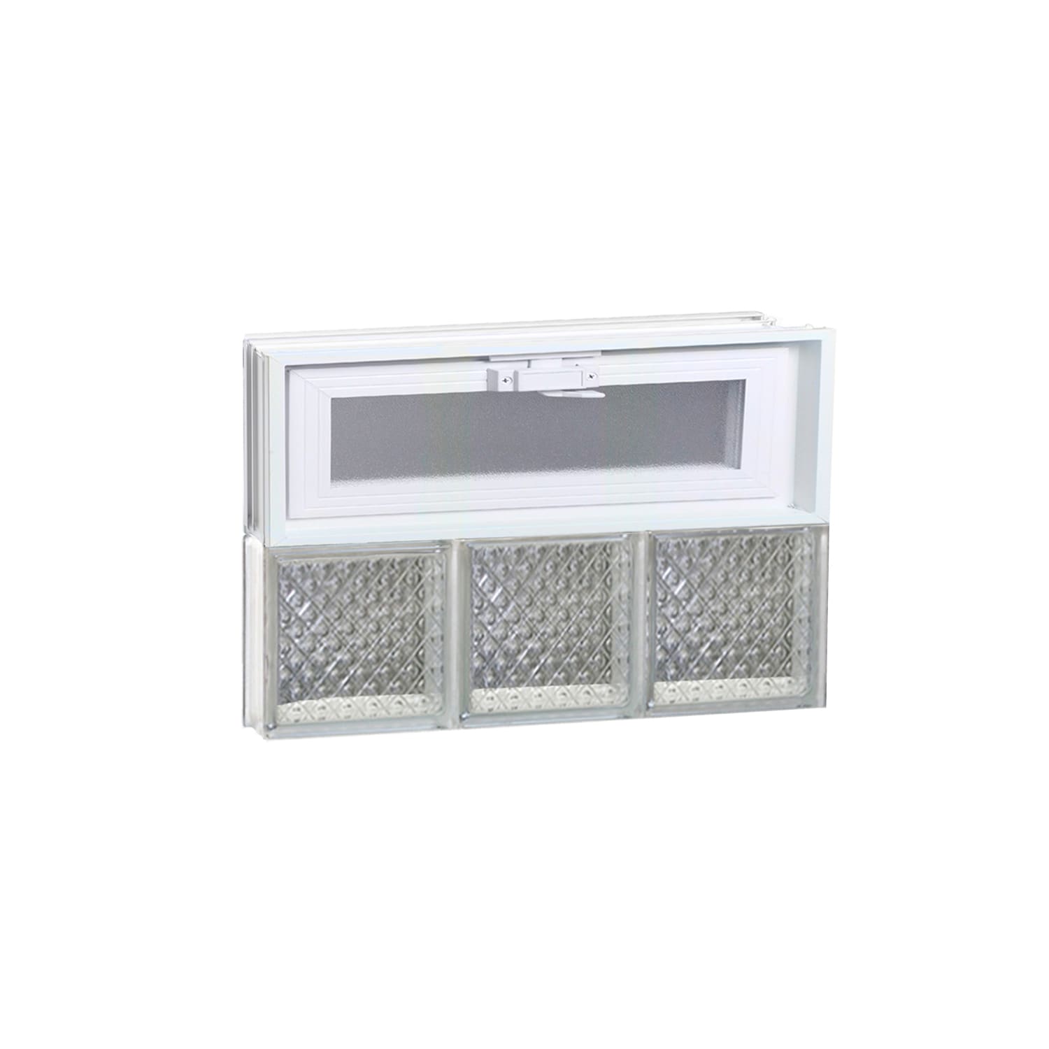 REDI2SET V1812DP Diamond Glass 17-1/4-in x 11-1/2-in Frameless Replacement Vented Glass Block Window