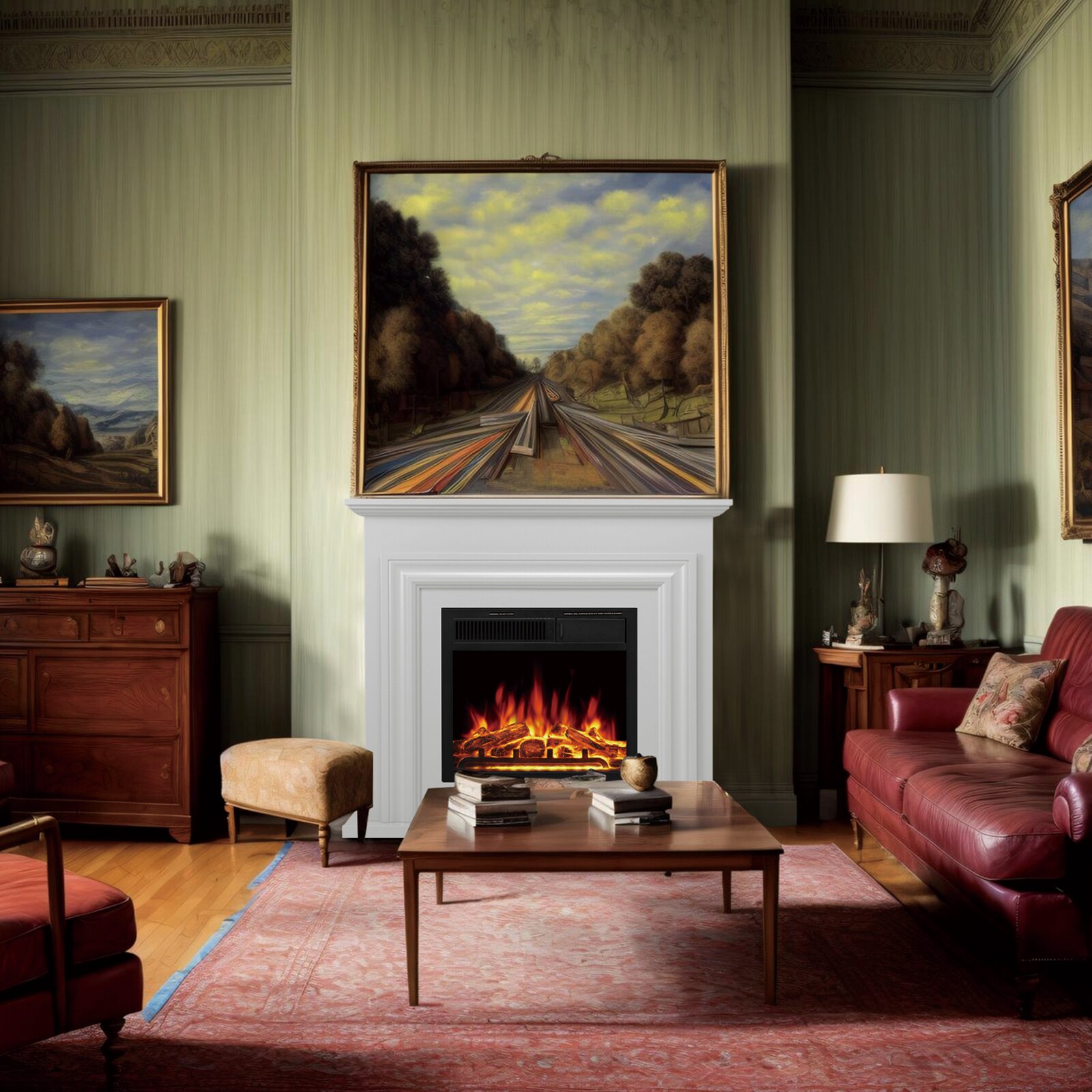 COWSAR M1804A-WHITE Electric-Fireplaces - View #10
