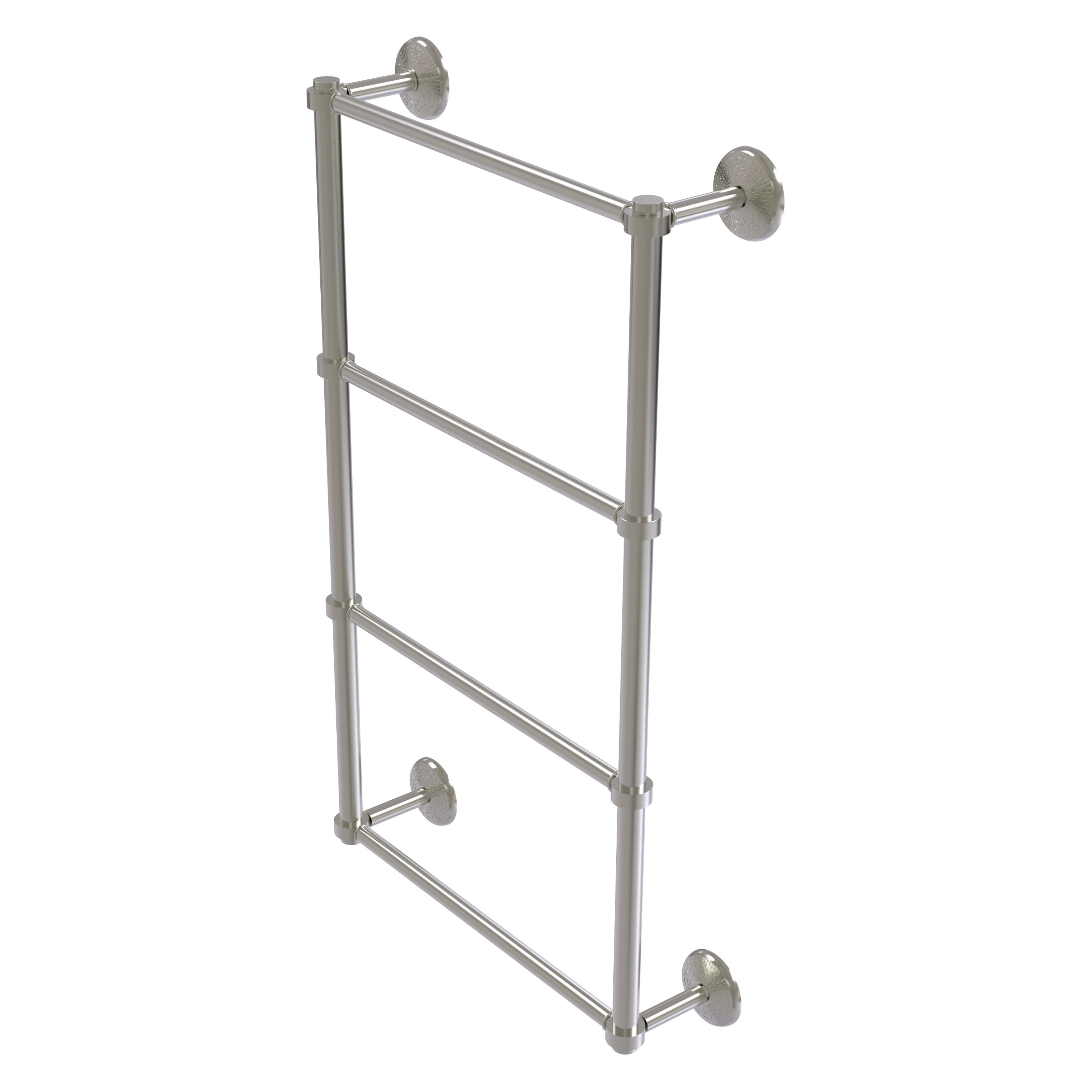 Allied Brass MC-28-24-SN Monte Carlo 24-in double Satin Nickel Wall mount 4-tier Towel Bar