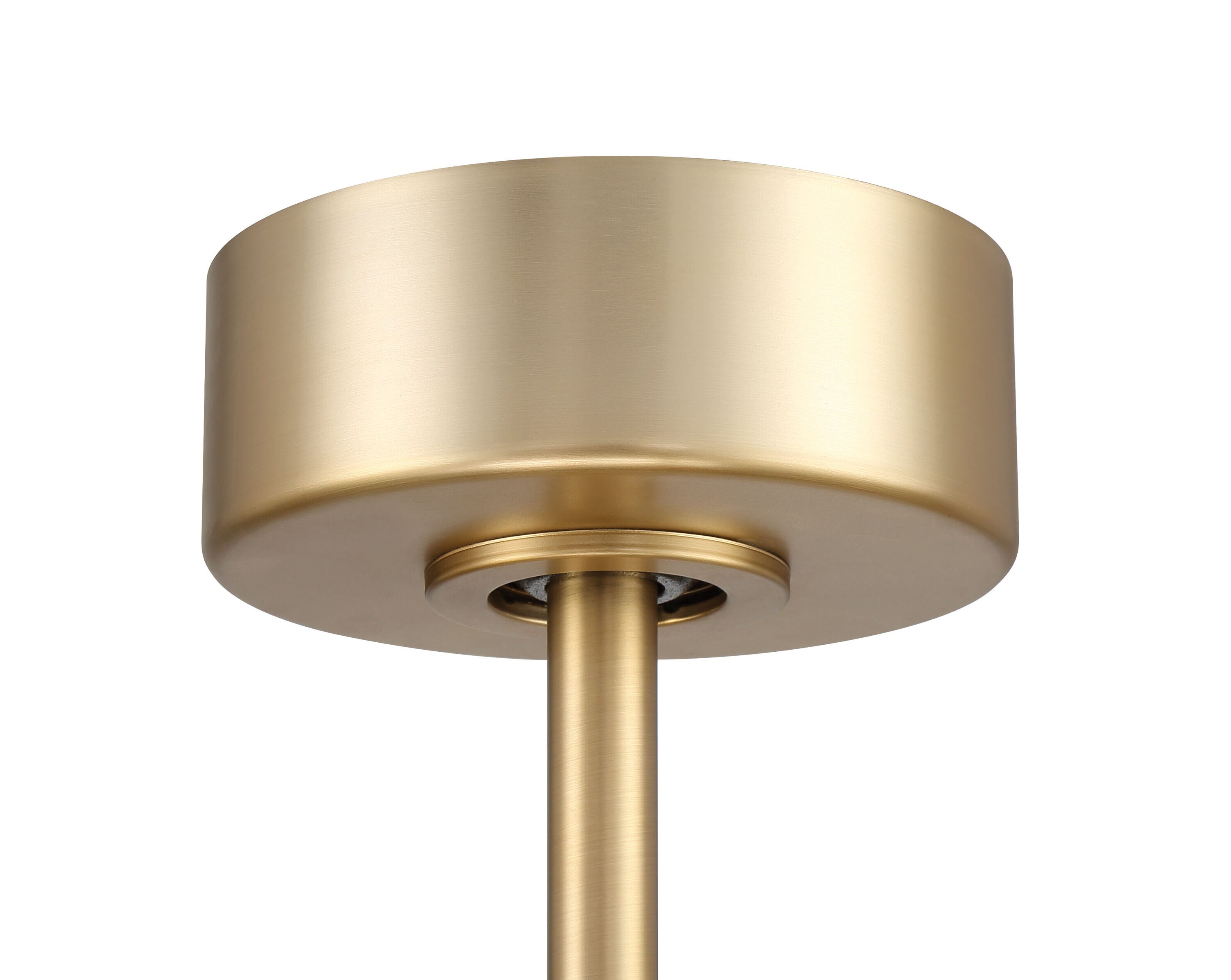 Alexis 18" Satin Brass Ceiling Fan with Clear Acrylic Blades and LED Light