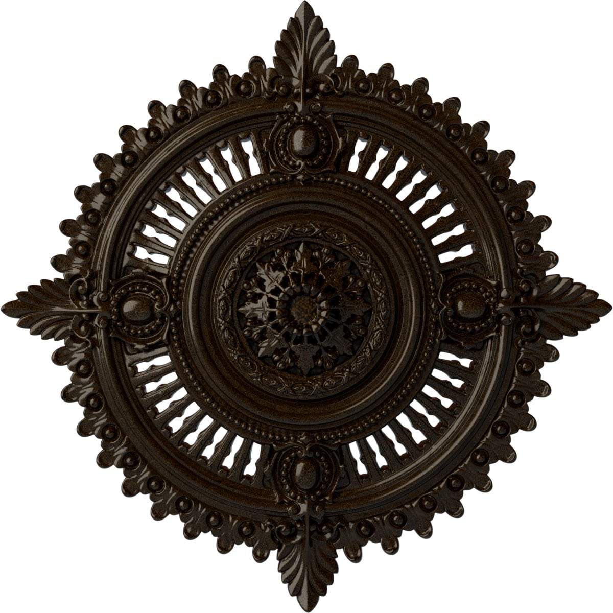 Ekena Millwork CM29HYBZS Haylynn 29.125-in W x 29.125-in L Painted Bronze Polyurethane Whole Ceiling Medallion