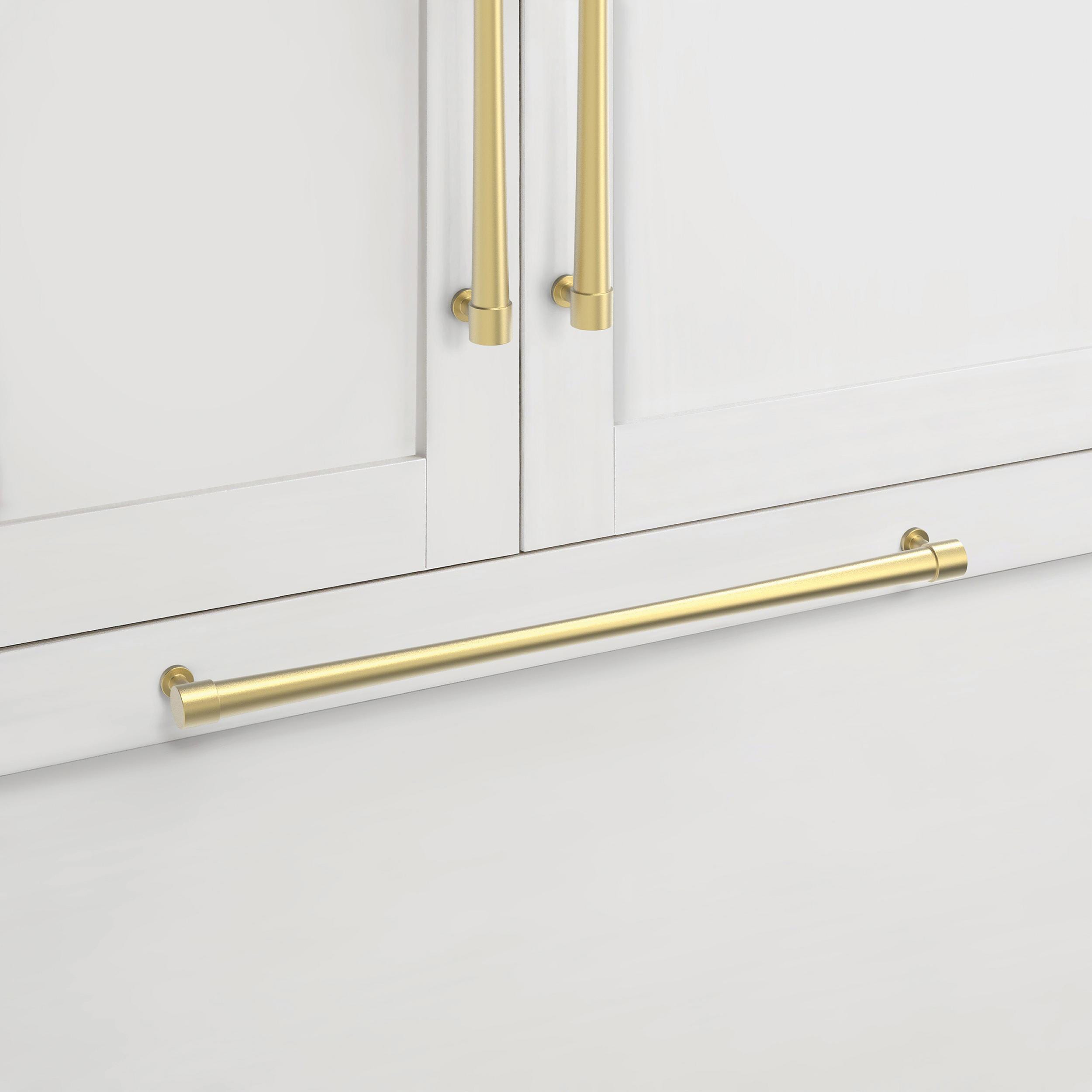 Franklin Brass DCODP-BRG-D Oversized 18-in , 457mm Center to Center Brushed Gold Cylindrical Bar For Use on Appliances Drawer Pulls
