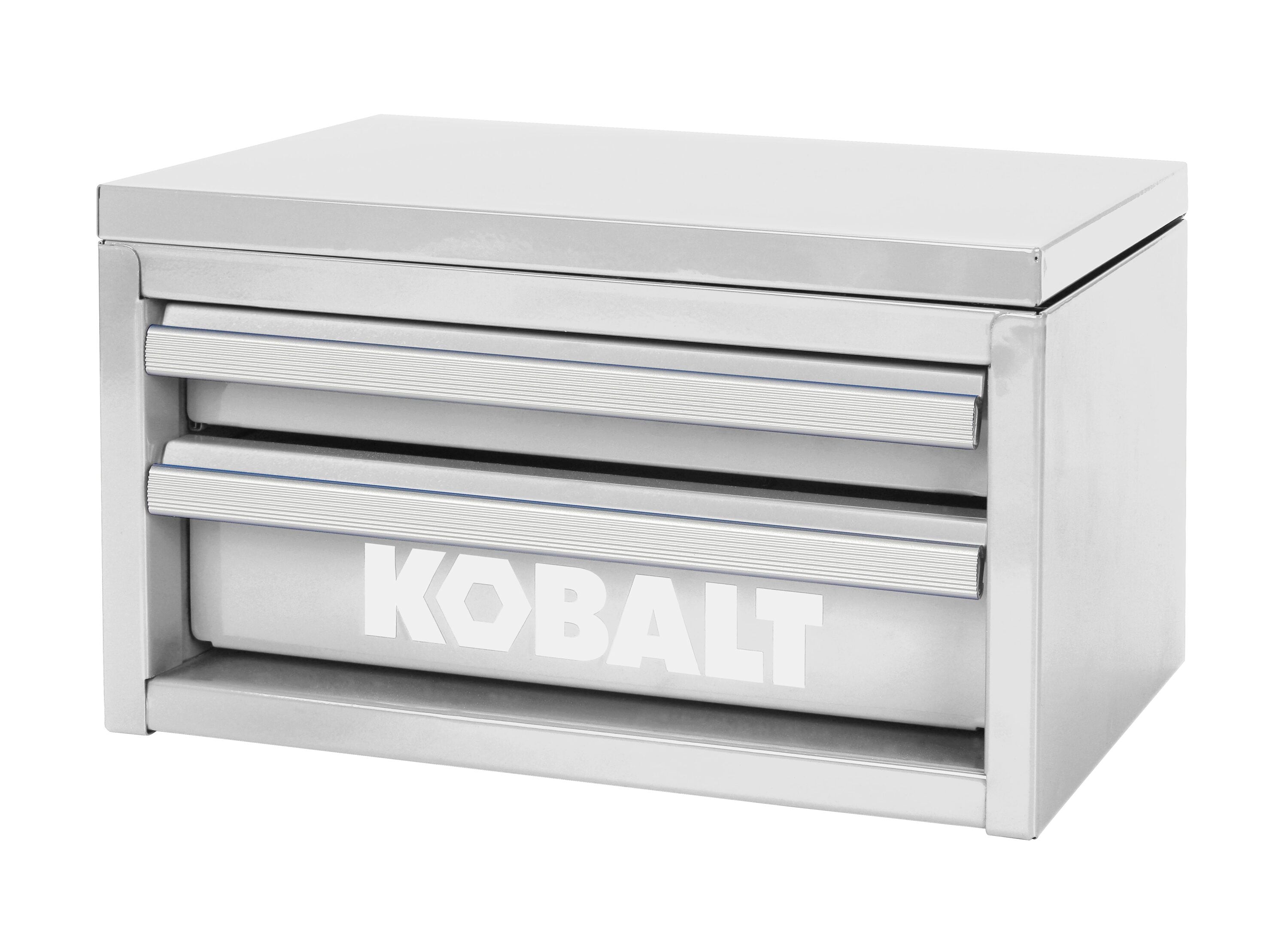 Kobalt Mini 10.83-in Friction 2-Drawer White Steel Tool Box in the Portable Tool  Boxes department at