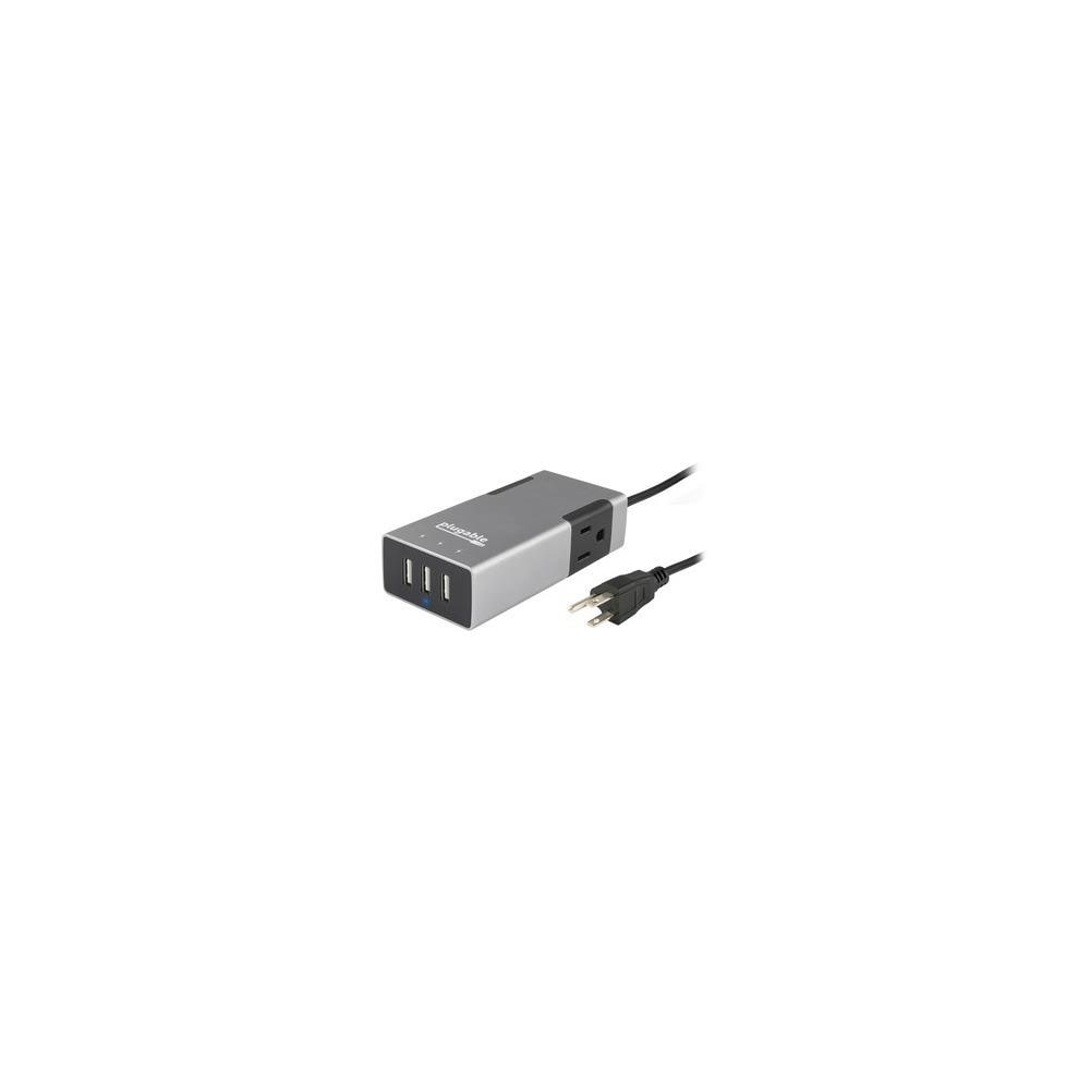  ISTR198782 Plugable Technologies PS2-USB3 Plugable 2-Outlet Travel Power Strip with Built-in 3-Port 20W USB Universal Smart Charger
