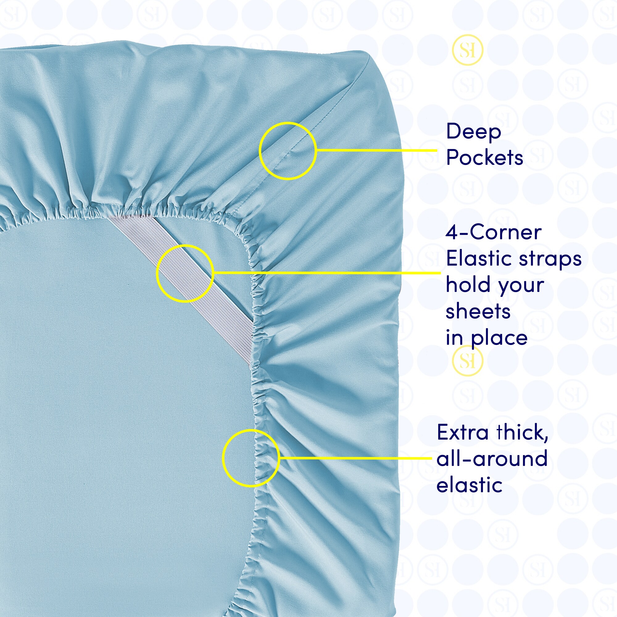 Sweet Home Collection LOW-6P-SH-KG-AQU Sheet-Sets - View #4