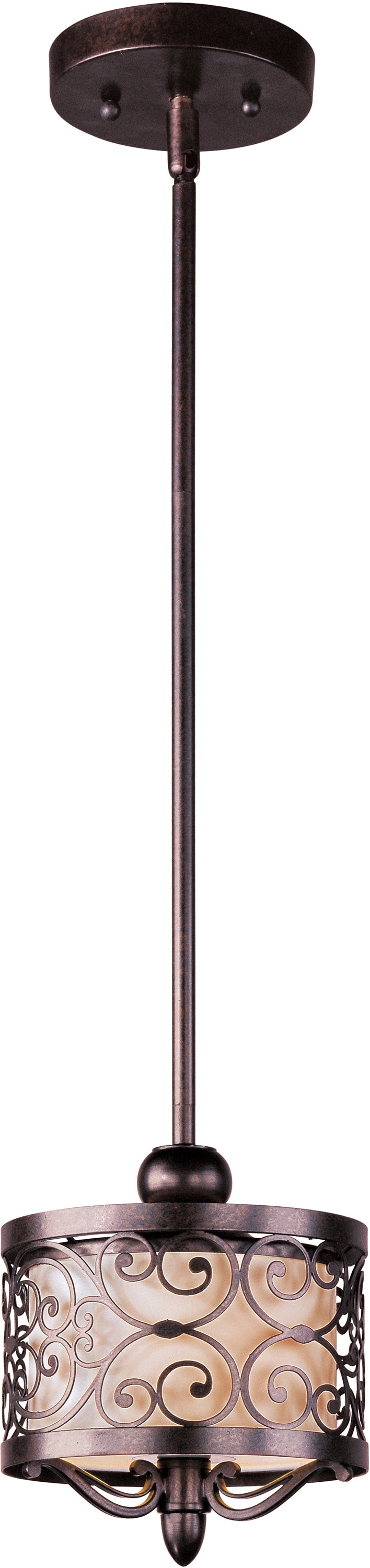 Maxim Lighting 91150WHUB Mondrian Umber Bronze Transitional Cylinder Mini Hanging Pendant light