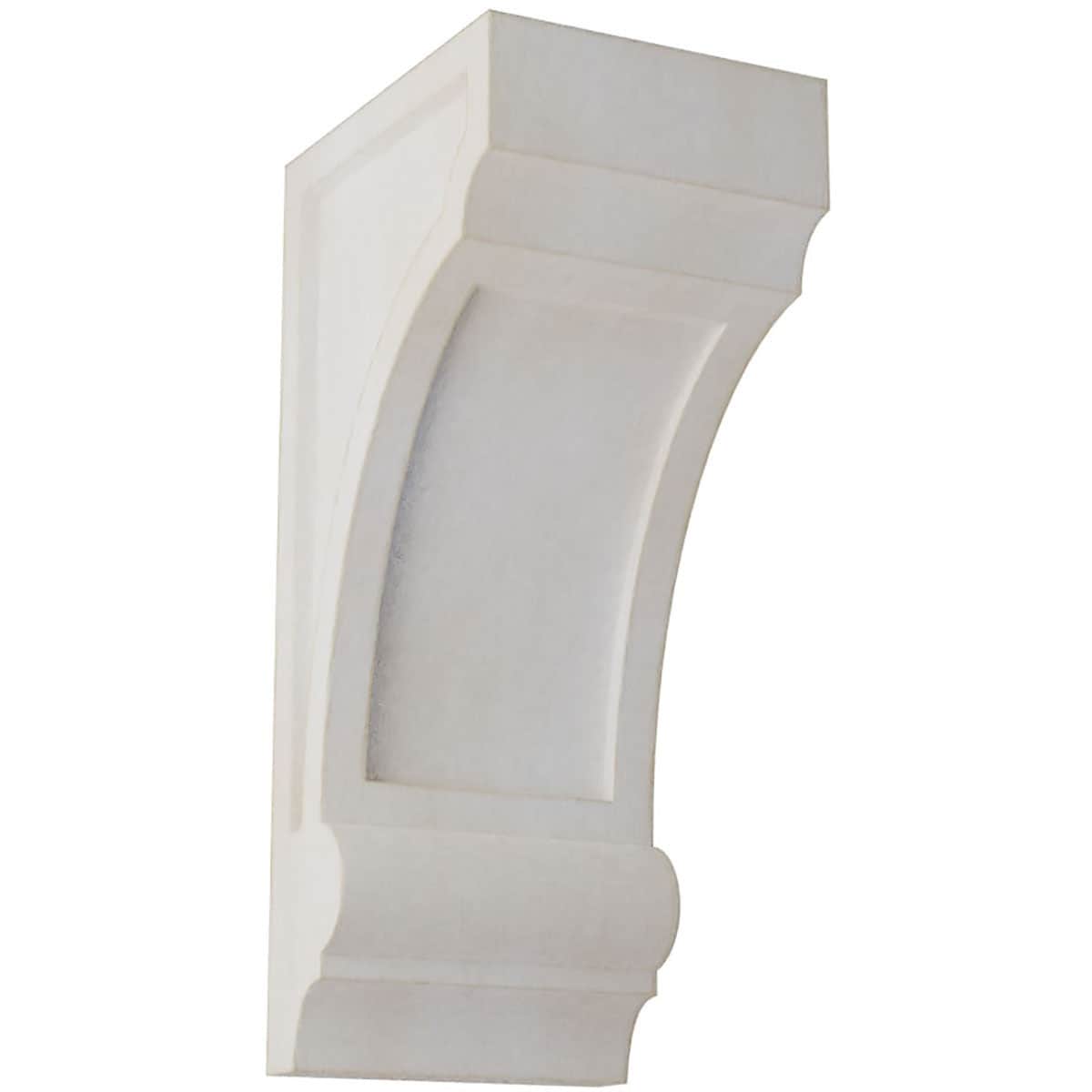 Ekena Millwork CORWD05X06X12DIWH 4.75-in x 6-in x 12-in Vintage Decor Finished Rubberwood White Wood Paintable/Stainable Corbel
