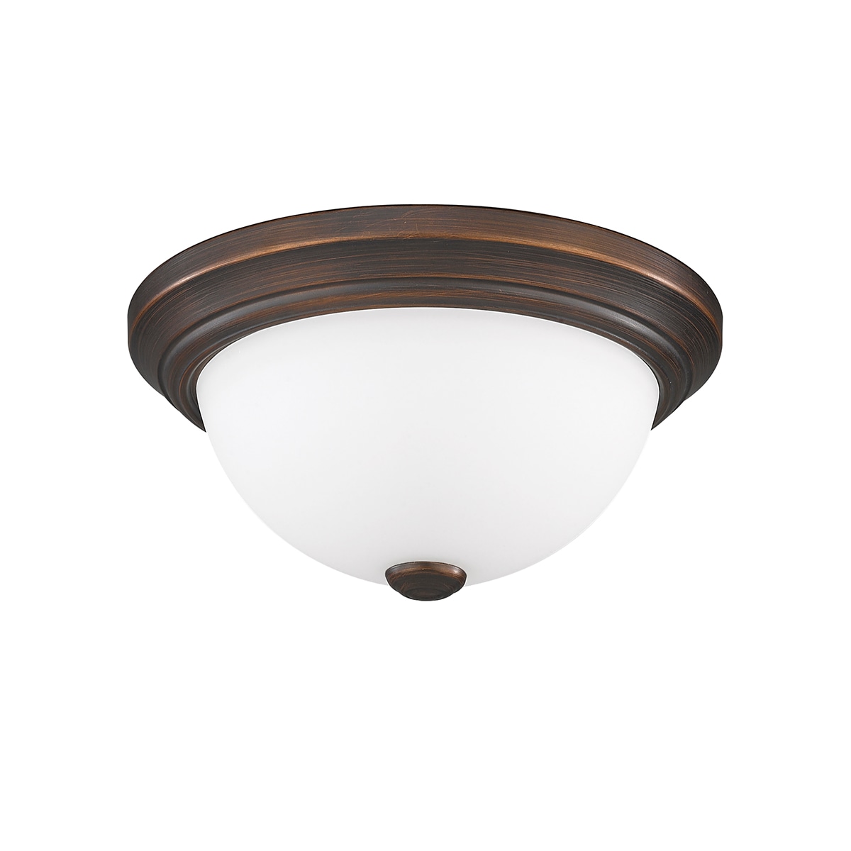 Millennium Lighting Flushmount 2-Light Rubbed Bronze Flush Mount Light ...