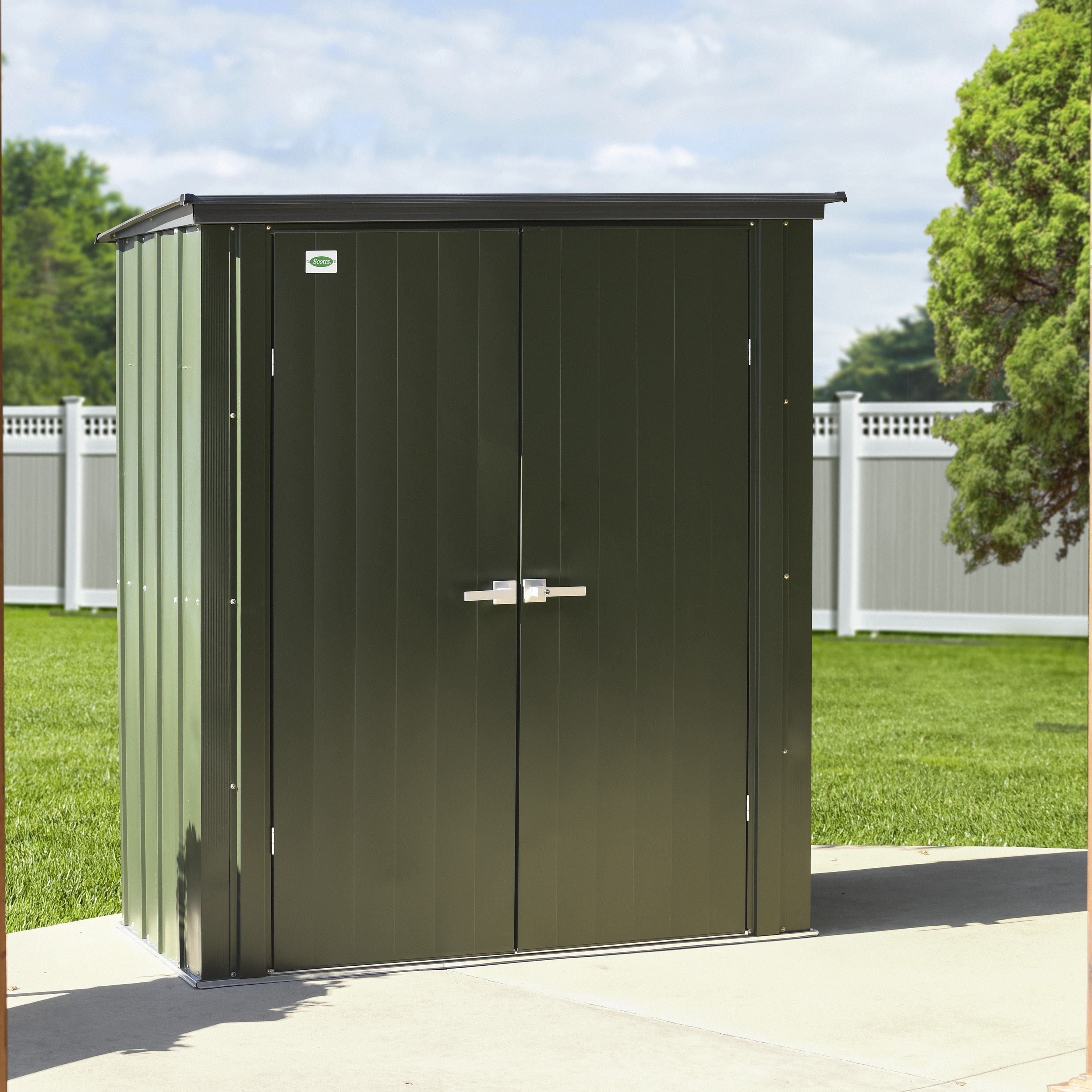 Scotts 5-ft x 3-ft Garden Galvanized Steel Storage Shed in the Metal ...