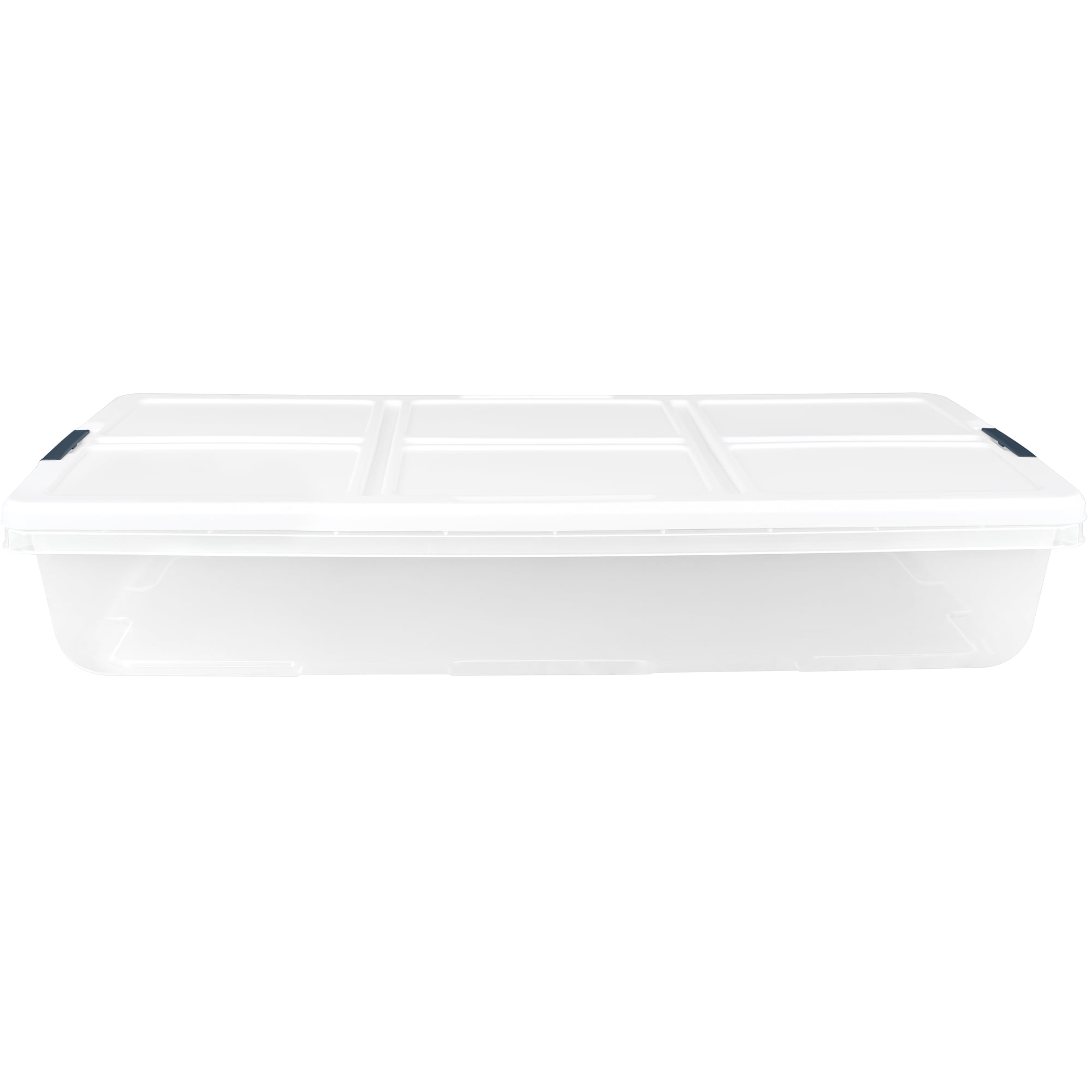 Total Solution® Medium Square Plastic Lid with Light Blue Seal