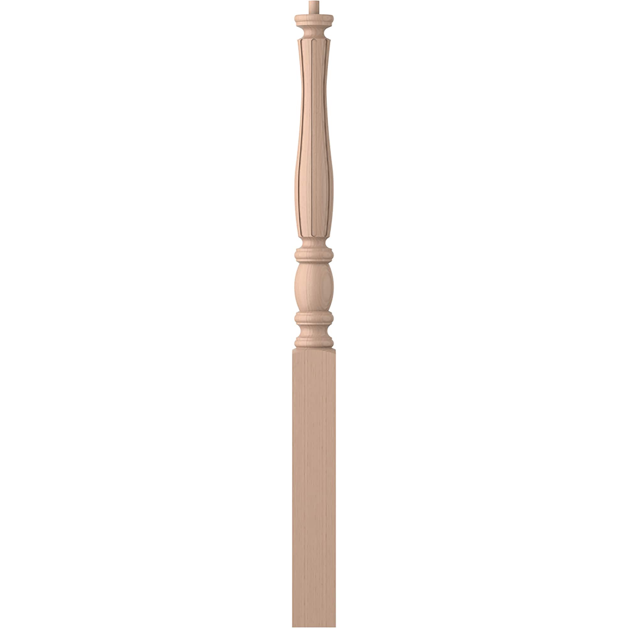 L.J. Smith Stair Systems LJF-3210-M LaSalle 3-in x 43-in Unfinished Maple Starting Stair Newel Post