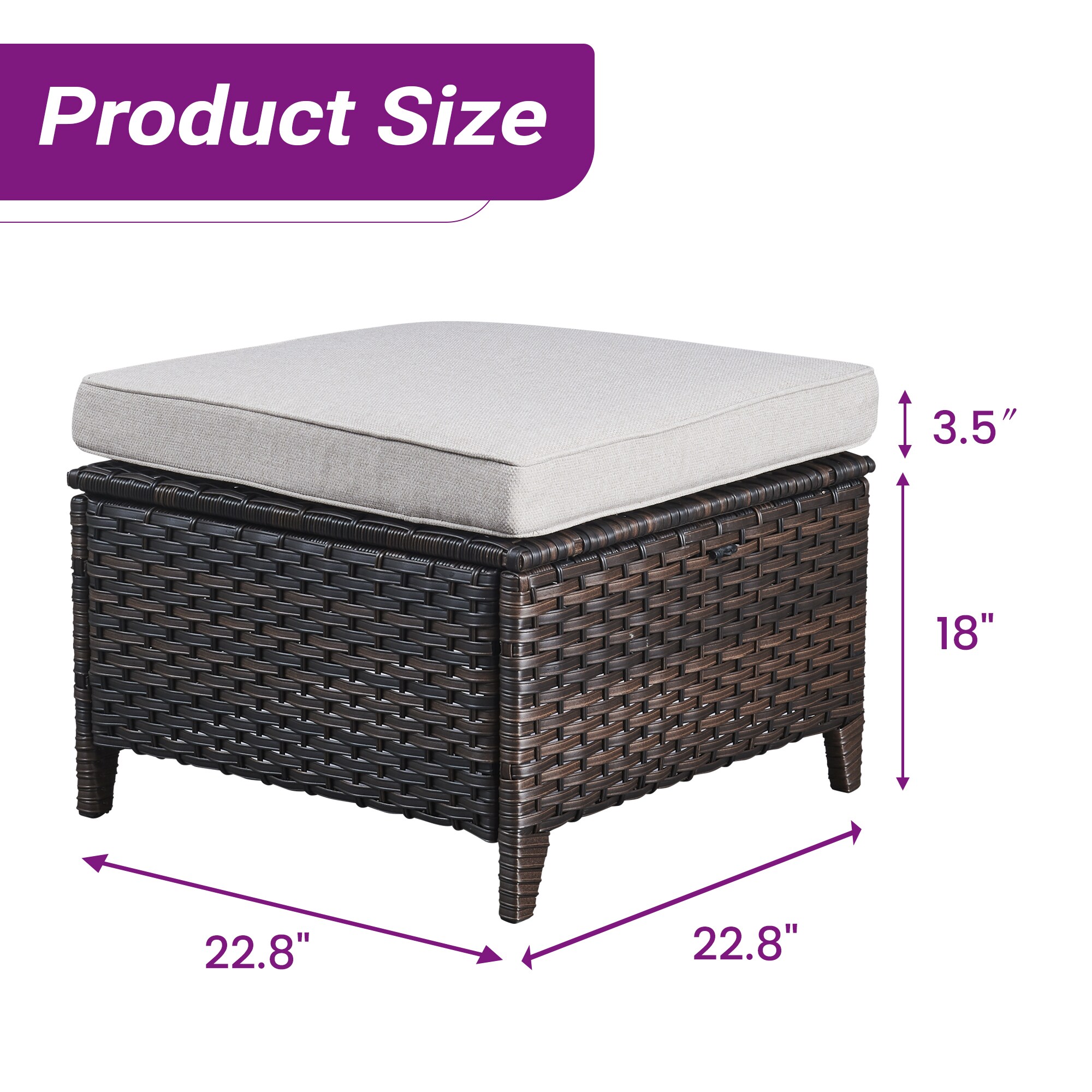 Lowes shop patio ottoman