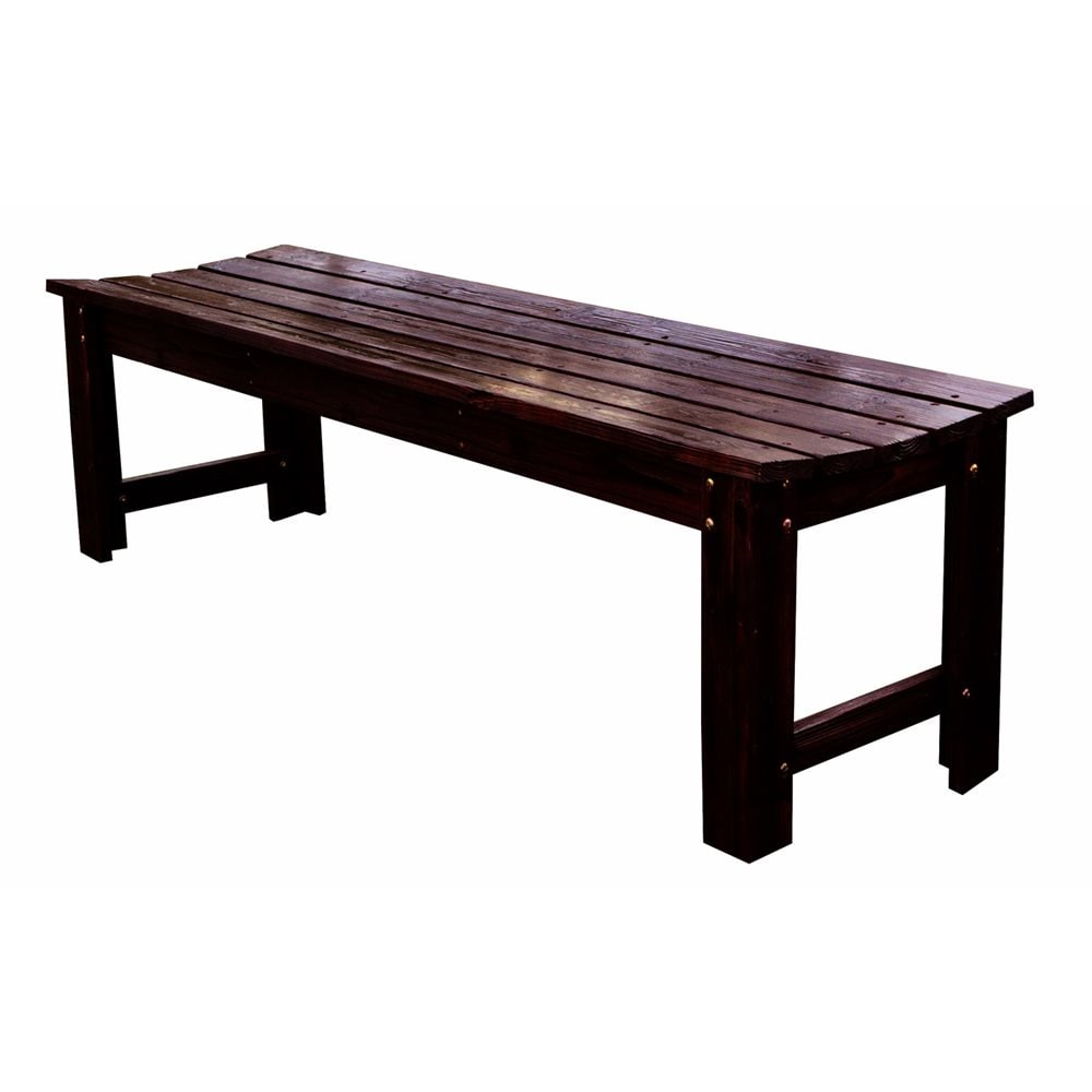 Shine Company 4205BB 60.0-Inches W x 18.25-Inches H Burnt Brown Cedar Garden Bench