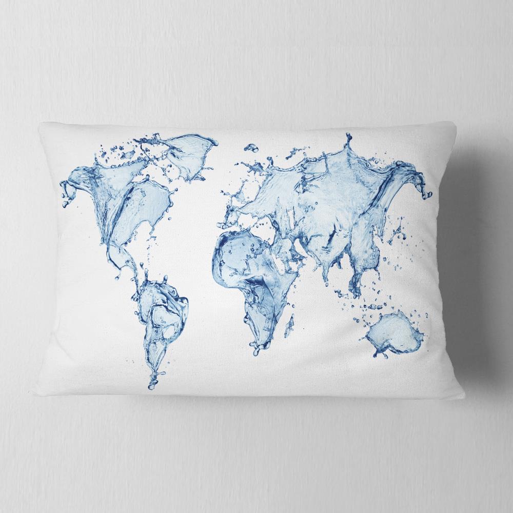 Designart CU8420-12-20 12-in x 20-in Blue Indoor Decorative Pillow