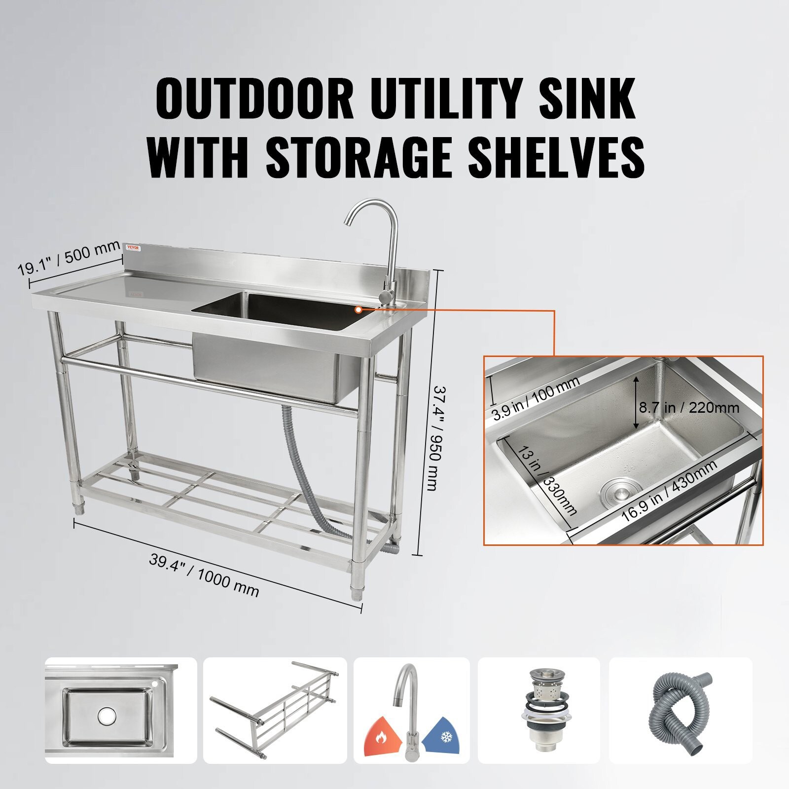 SUGIFT LW108GIVSS2035 Laundry-Tubs-Utility-Sinks - View #4