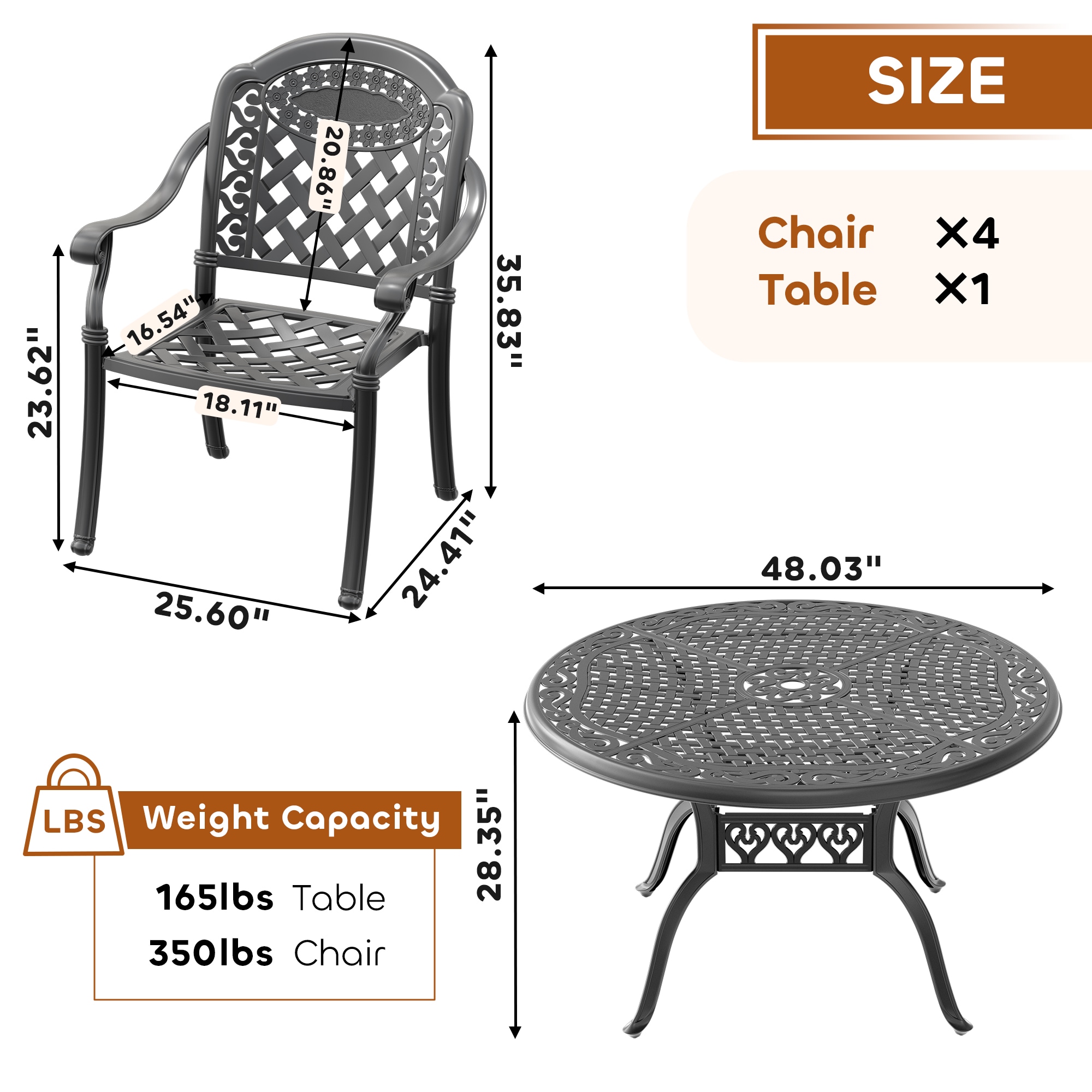 nicesure SLBK6008CZ4A1123RC Patio-Dining-Sets - View #9