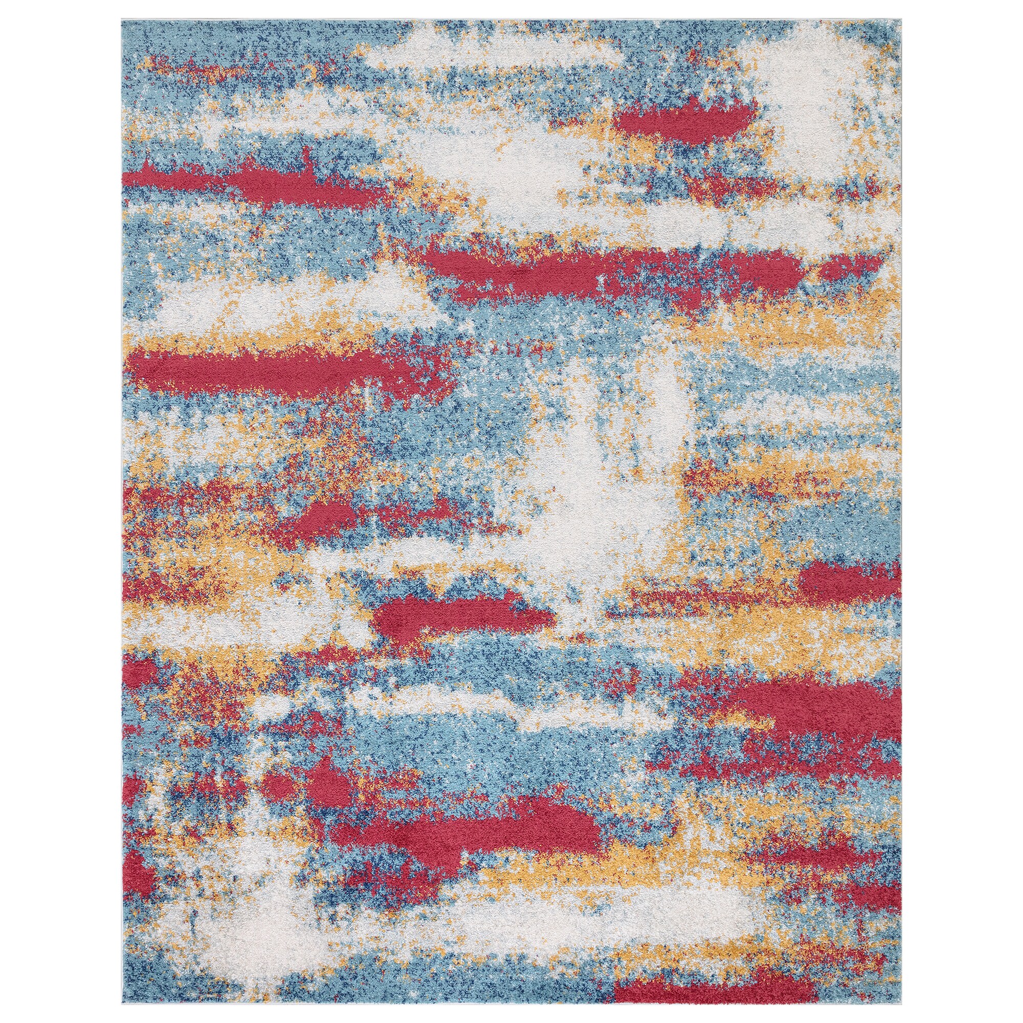 Ottomanson RIX3162-8X10 Rixos 8 X 10 (ft) Distressed Blue Indoor Area Rug