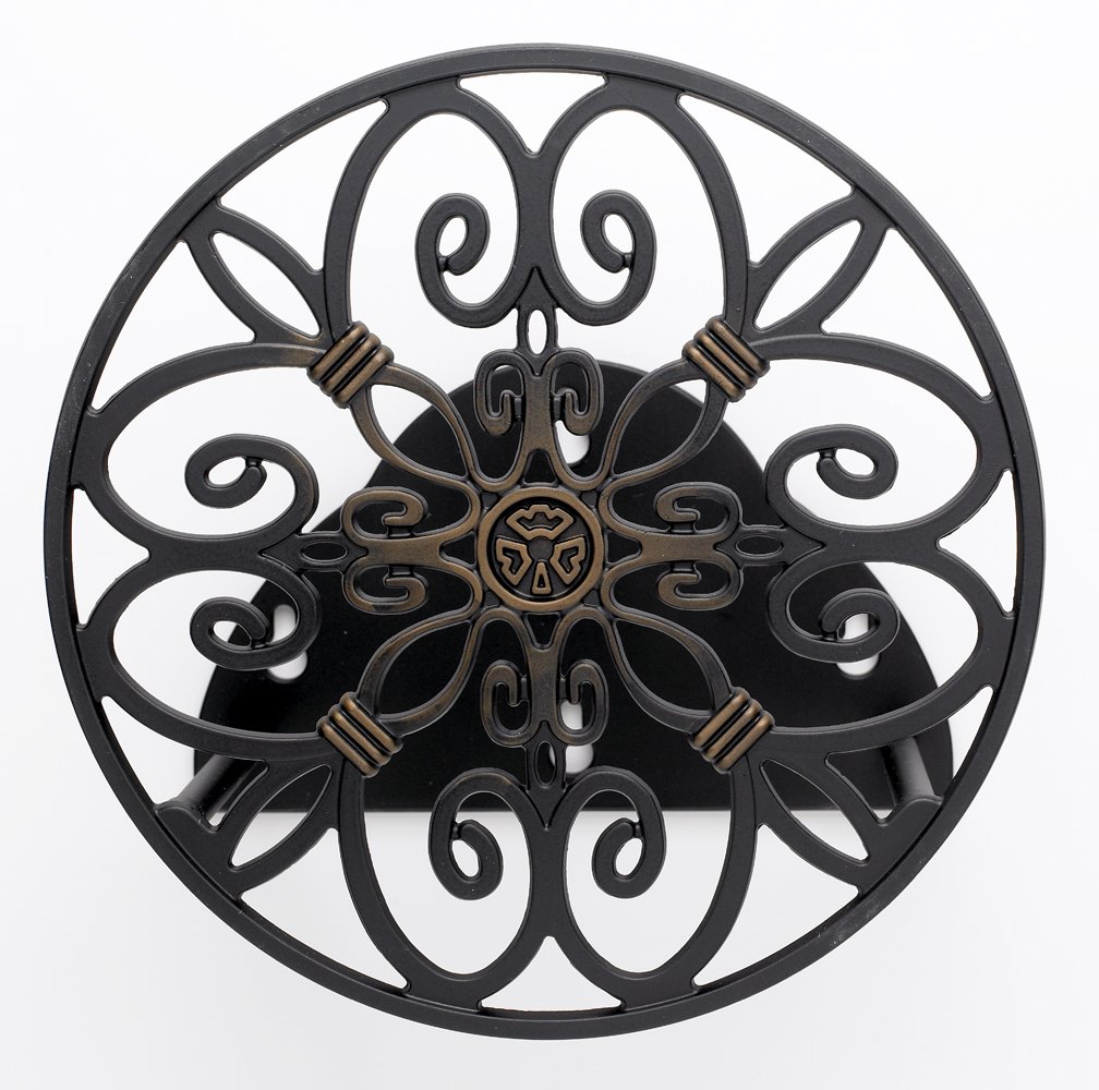 Liberty Garden  670-A Decorative Wall Mount Garden Hose Butler in Bronze - Holds 125 Feet of Hose