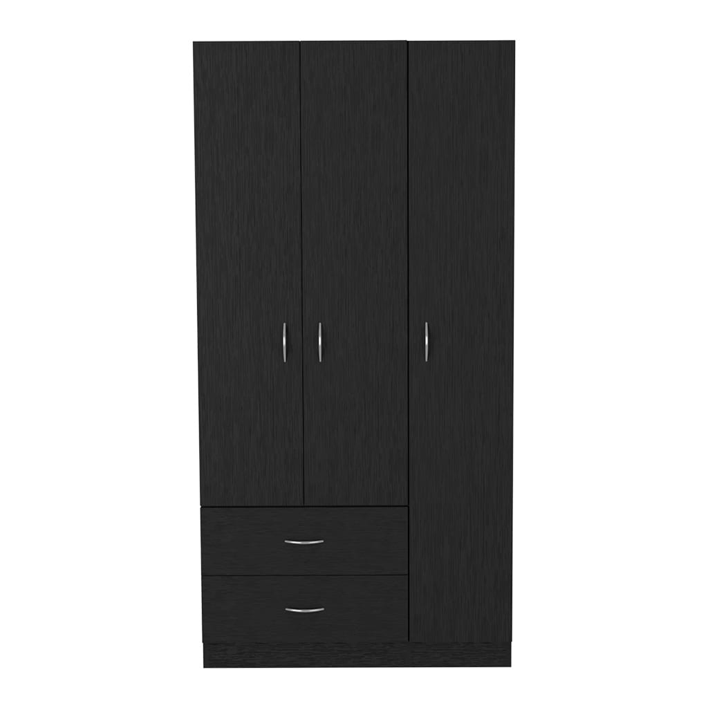 LOVMOR Three Door Armoire Clark Bedroom Black