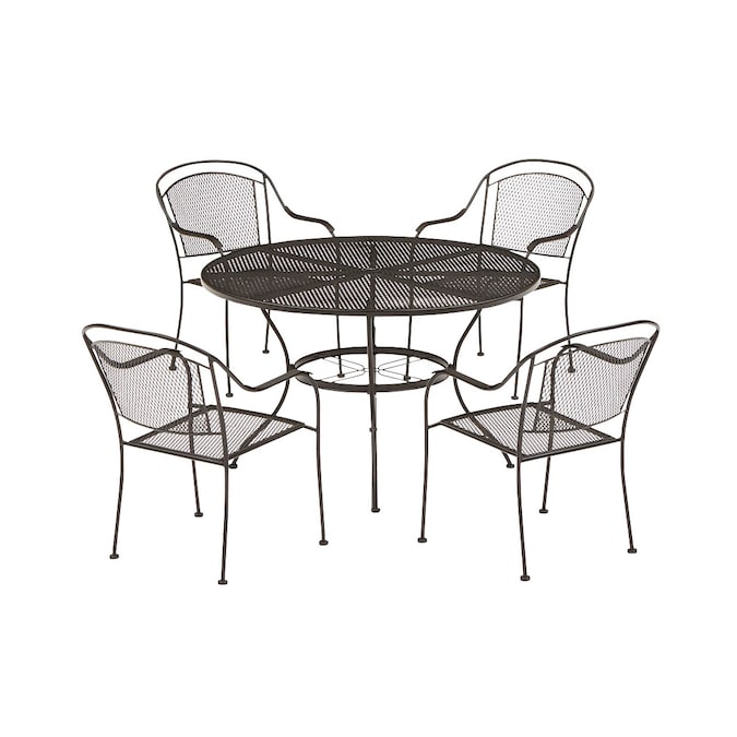 Metal Frame Stationary Dining Chair S, Garden Treasures Davenport Stackable Metal Stationary Dining Chairs With Mesh Seat