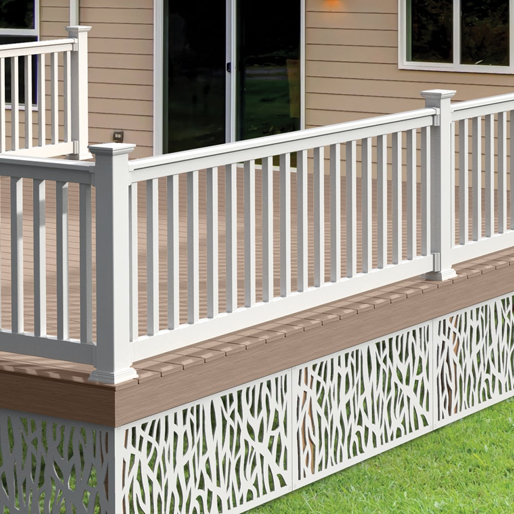 Enhance Your Outdoor Space with a Stunning Wood Deck and White Vinyl ...