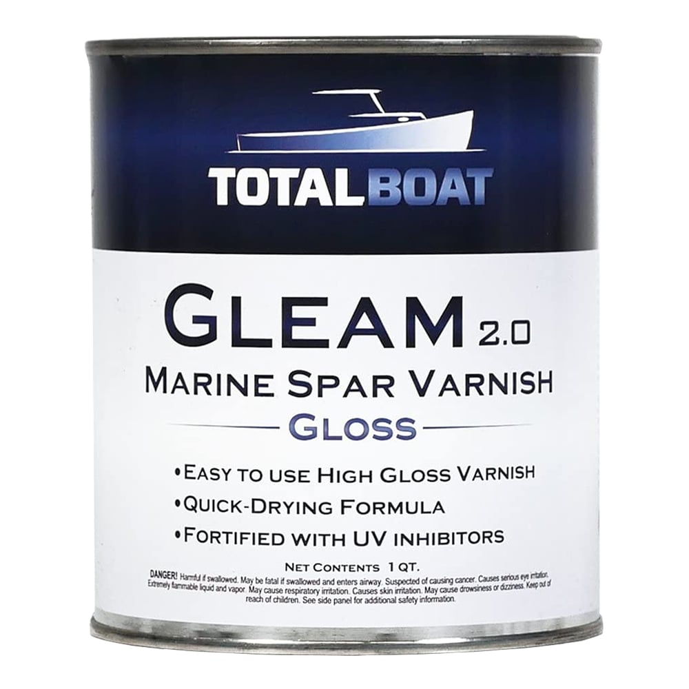 TotalBoat Lust Marine Varnish, High Gloss and Matte Finish for Wood, Boats,  Outdoor Furniture (Matte, Quart)