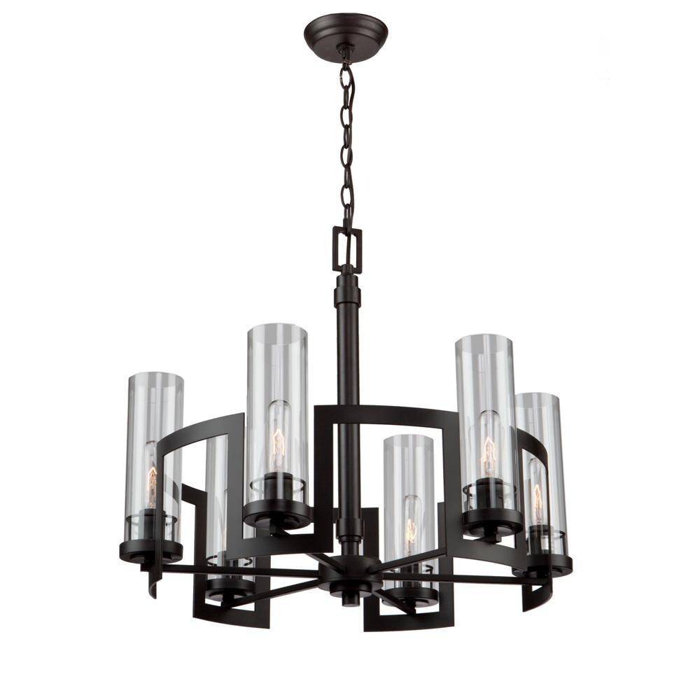 ARTCRAFT AC10876JV Palazzo Vecchio 6-Light Dark Java Brown Transitional Chandelier