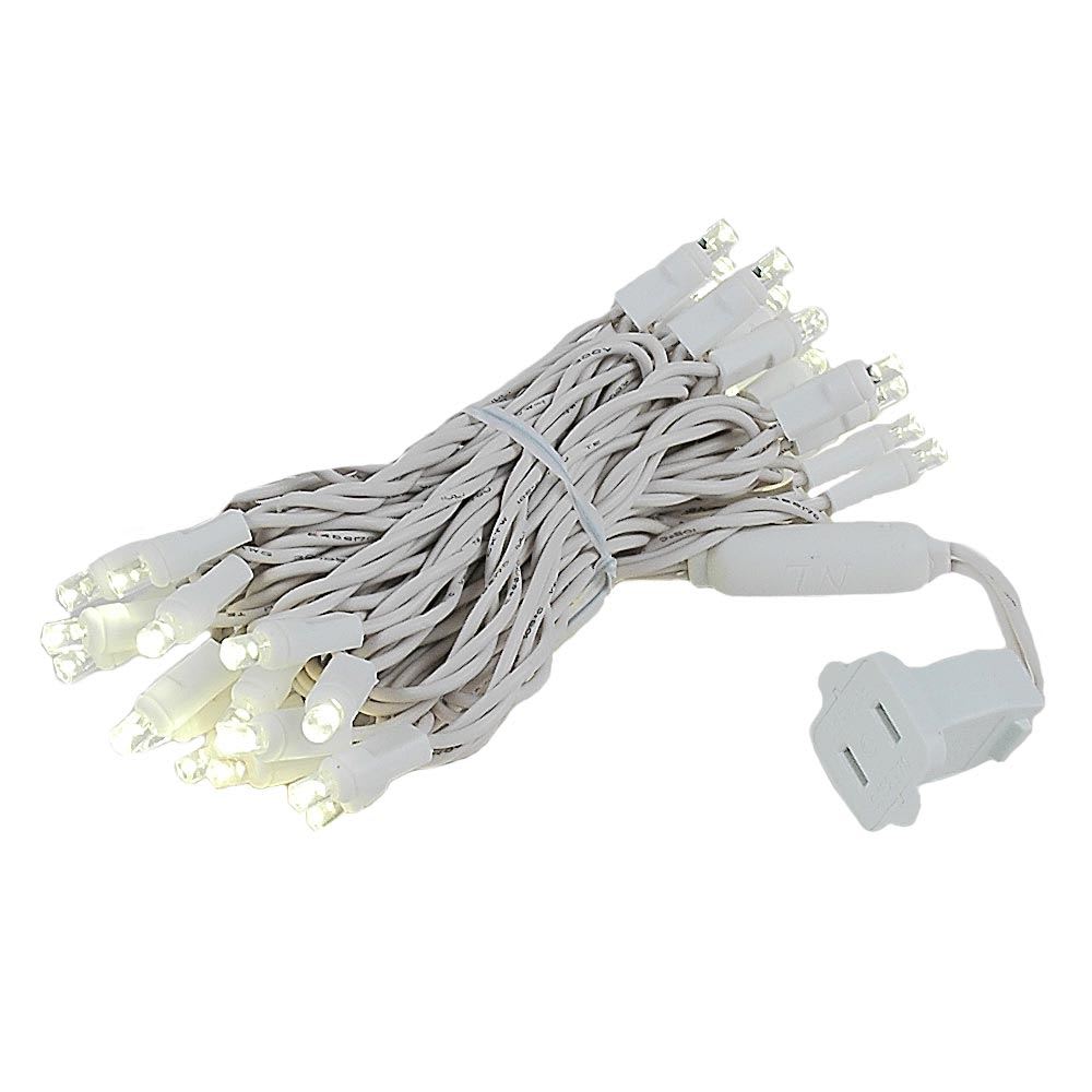 Novelty Lights CGWA20-W-WW 8.5 Feet 20 LED String Light Warm White on White Wire 4" Spacing Short Fairy Lights Connectable End-To-End UL Listed for Indoor Outdoor