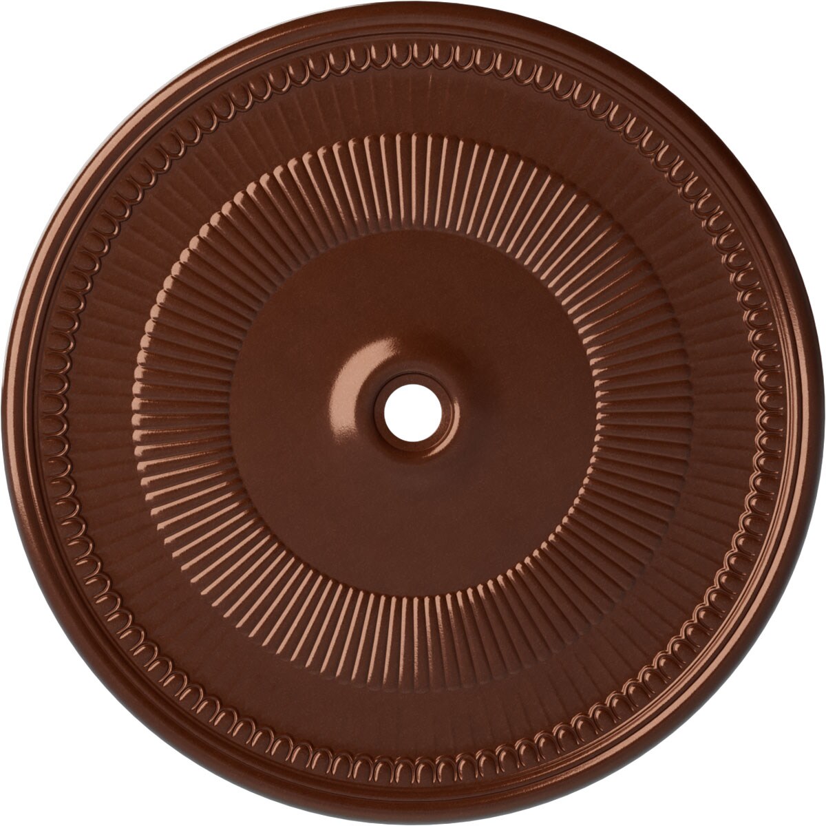 Ekena Millwork CM51NECPS Nevio 51.125-in W x 51.125-in L Painted Copper Penny Polyurethane Split Ceiling Medallion