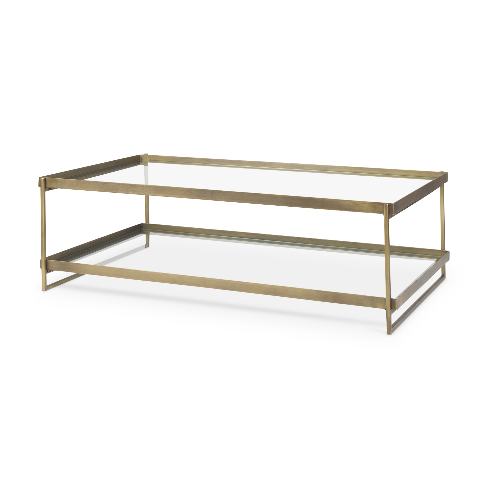 Mercana 69783 Glass Scandinavian Coffee Table with Storage