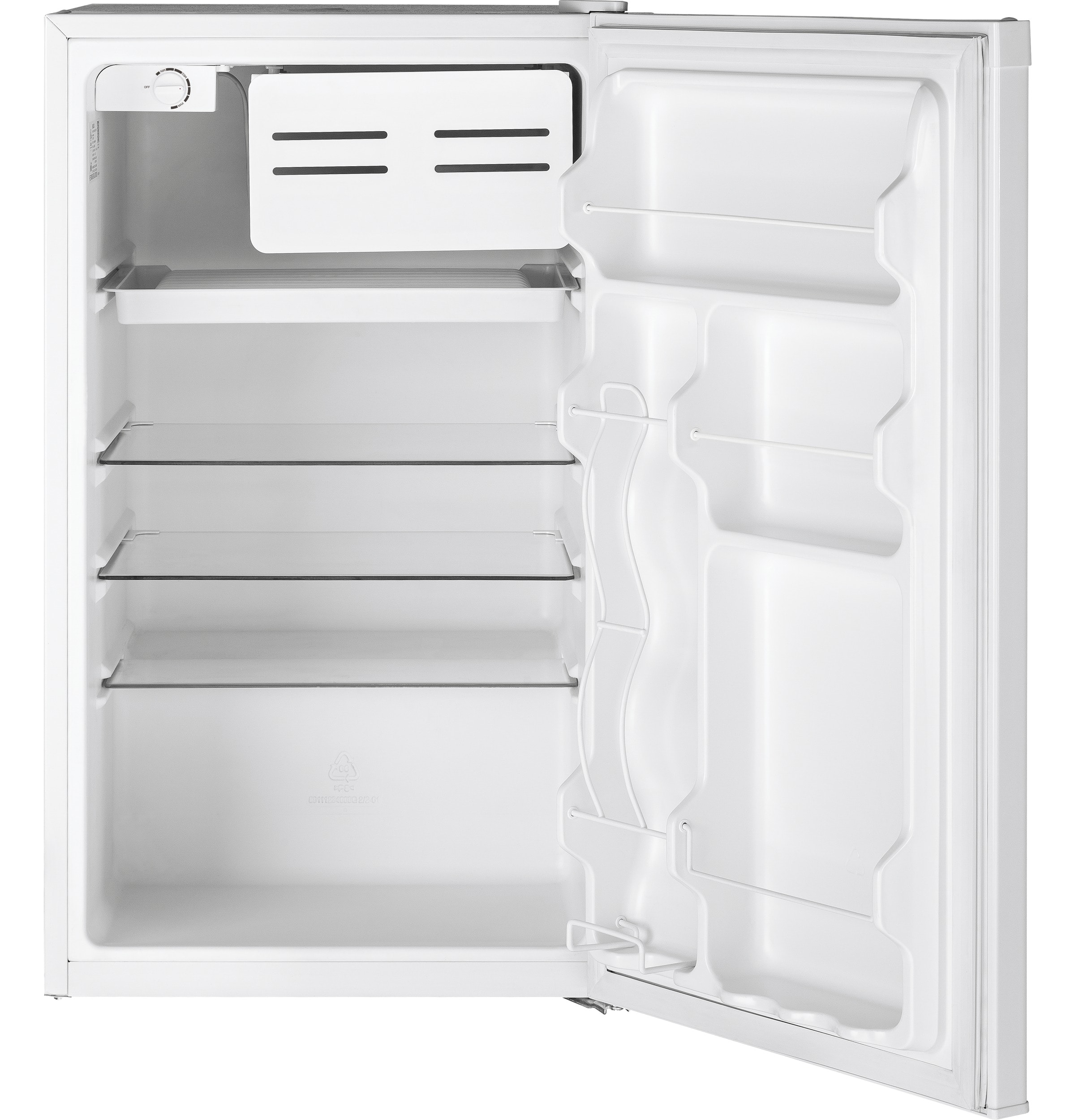 GE 4.4-cu ft Standard-depth Freestanding Mini Fridge Freezer Compartment  (Cleansteel) ENERGY STAR in the Mini Fridges department at