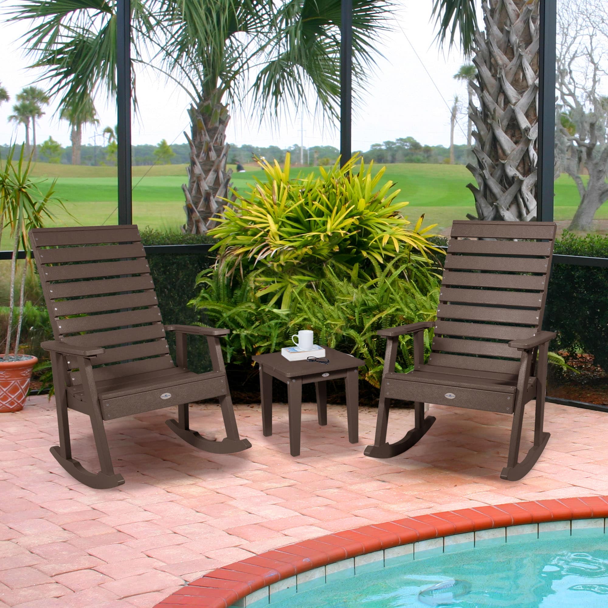 highwood BV-KT3RKCH201-MBR Riverside 3 -Piece Patio Conversation Set