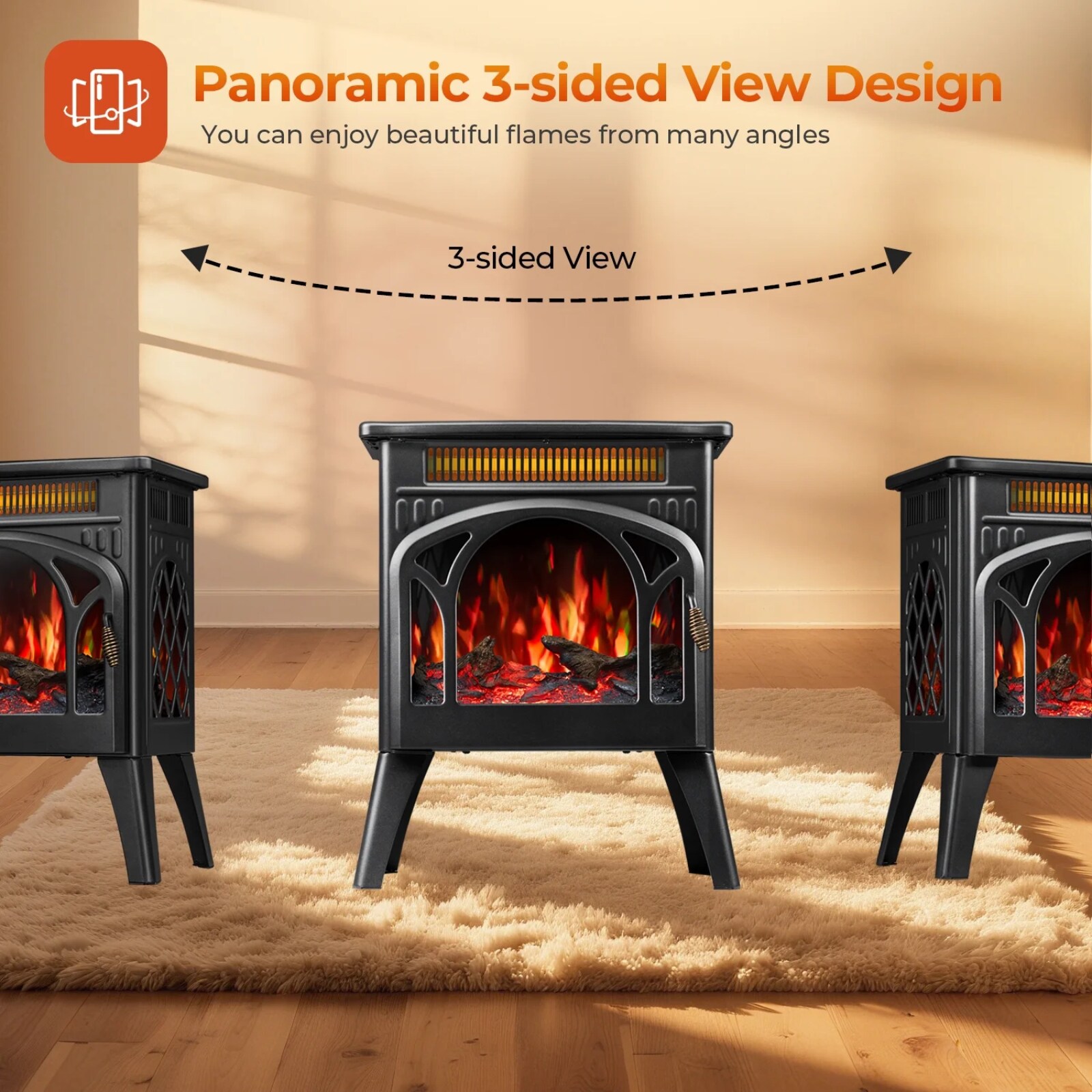 Antarctic Star LSAS-S180BSB Electric-Fireplaces - View #4