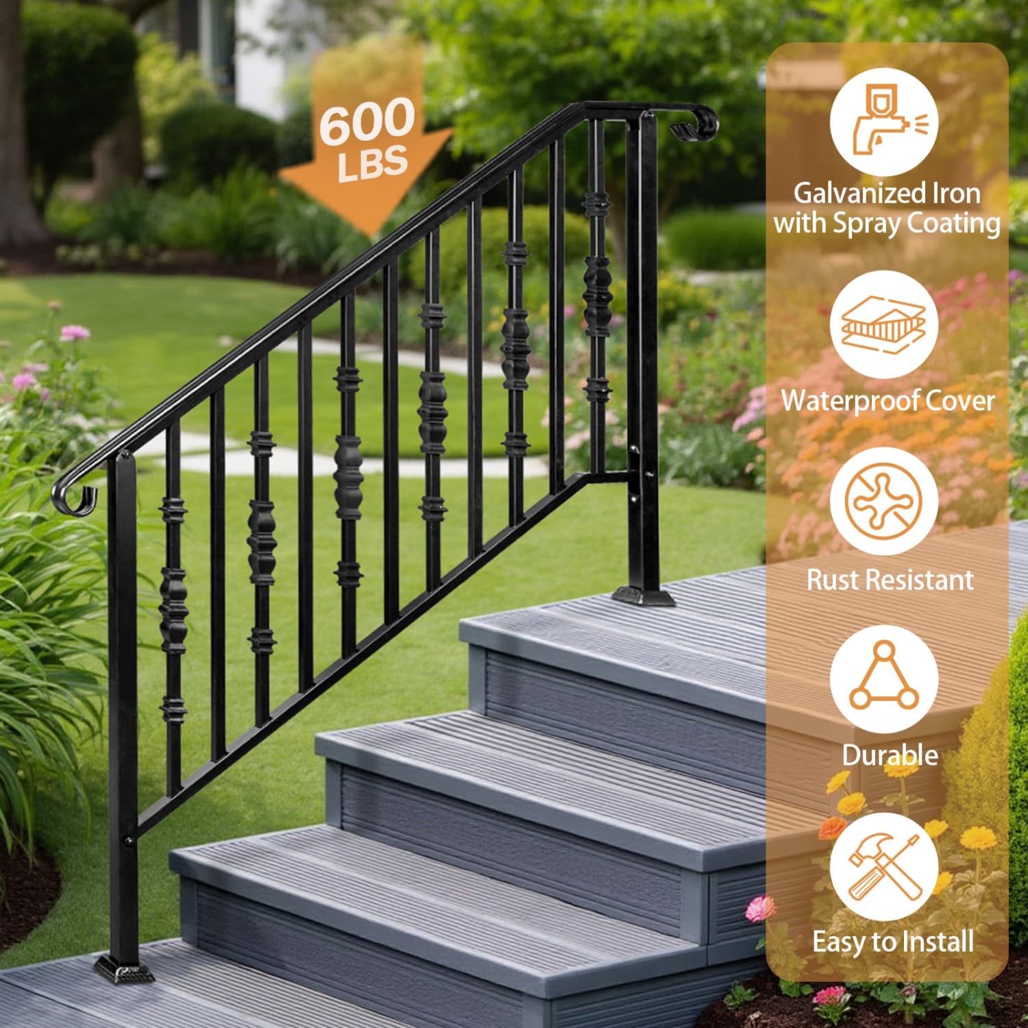 Angel Sar L2ZYYA403MBO4-BK Interior-Stairpart-Railing - View #5