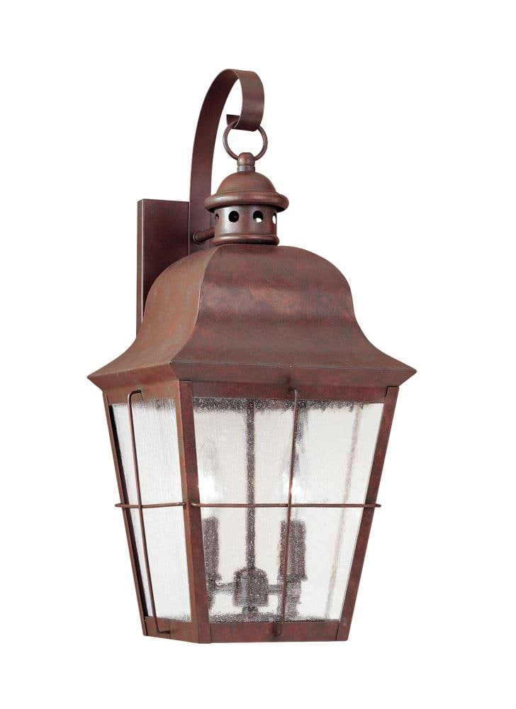 Generation Lighting 8463EN-44 Chatham 2 -Light 21.0000-in H Distressed Copper Hardwired Outdoor Wall Light