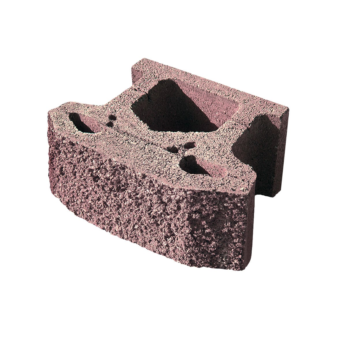 8-in H x 18-in L x 12-in D Rose Concrete Retaining Wall Block in Red | - Keystone KEYCO3R