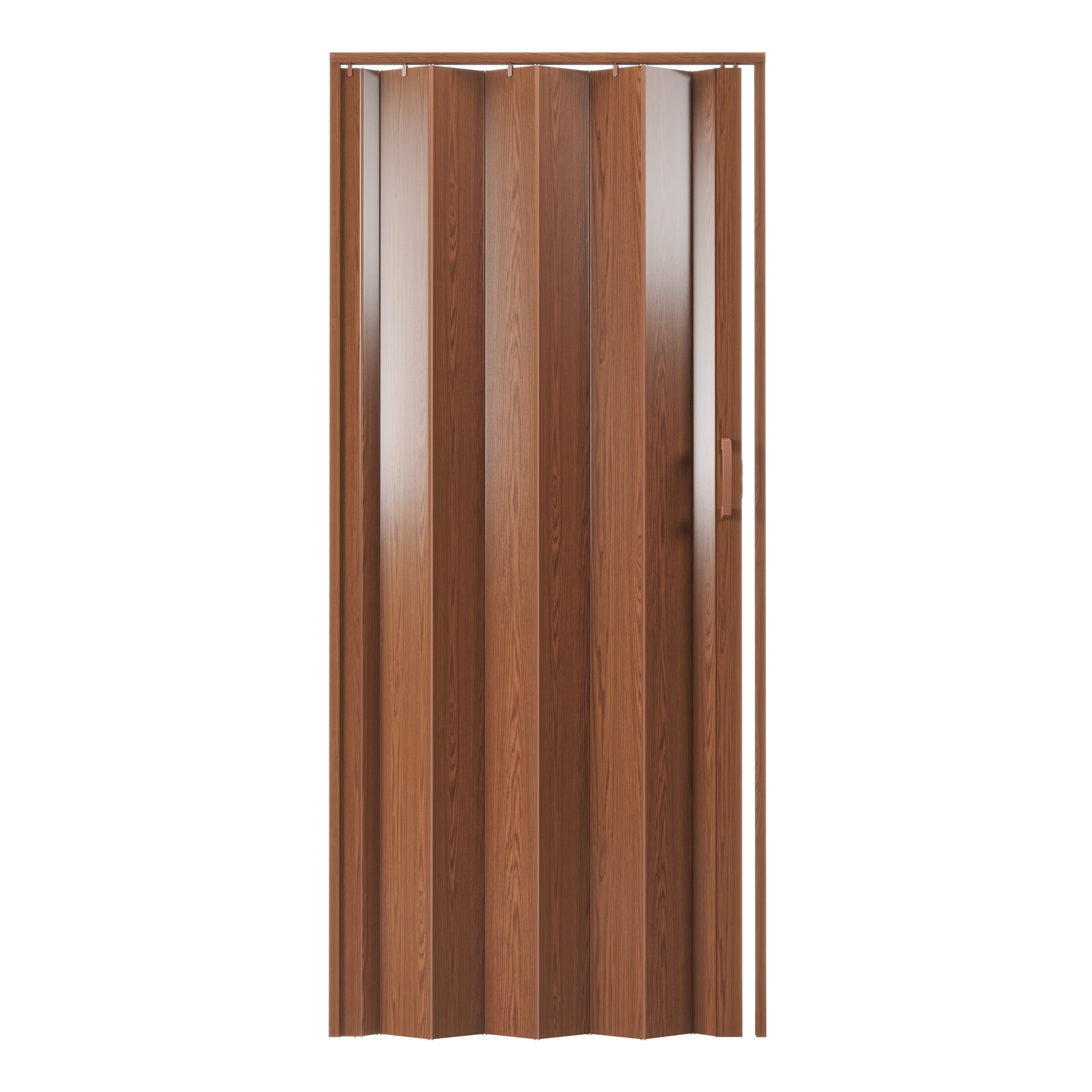 Techni Home Techni Sport 36-in x 80-in Reversible/Universal Handing Walnut PVC Accordion Door ( Hardware Included ) #RTA-ST36FD-WAL