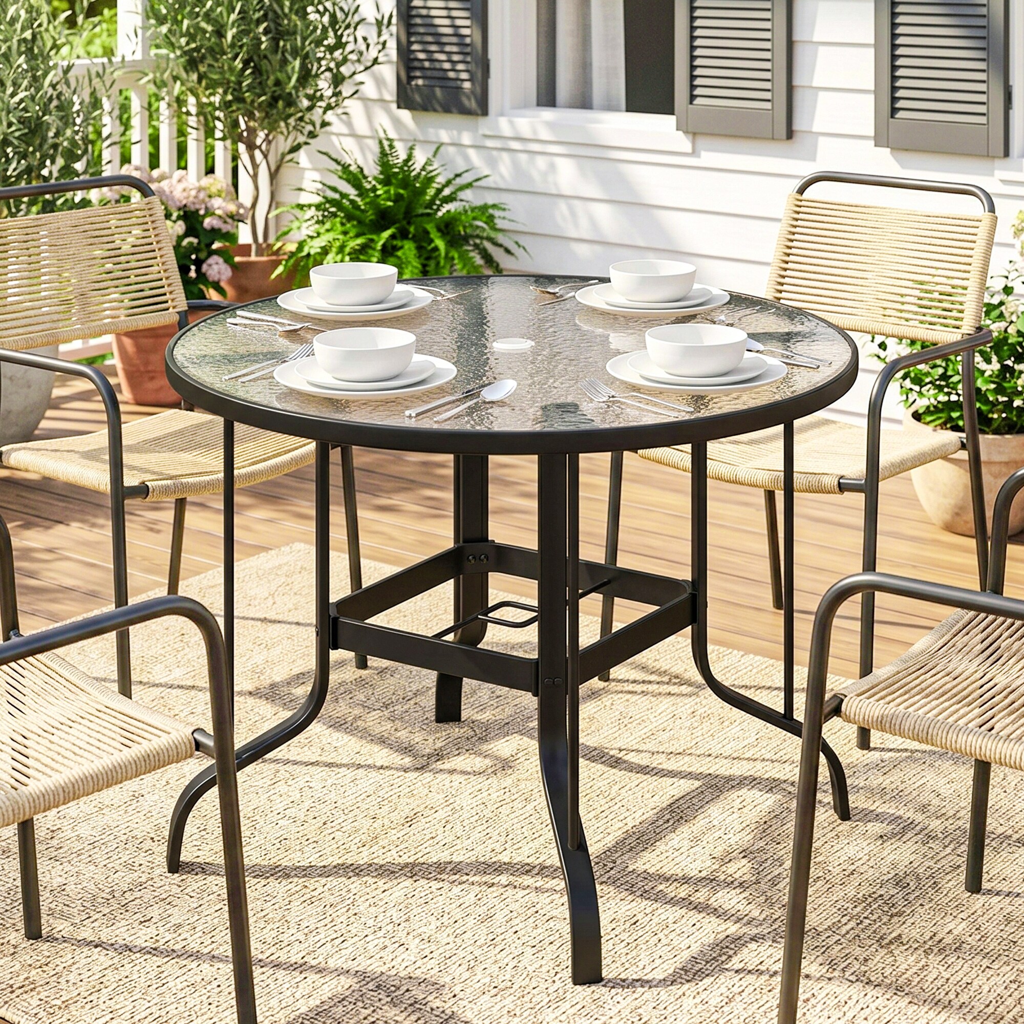tinyhomie-38-inch-round-patio-table-with-umbrella-hole-tempered-glass
