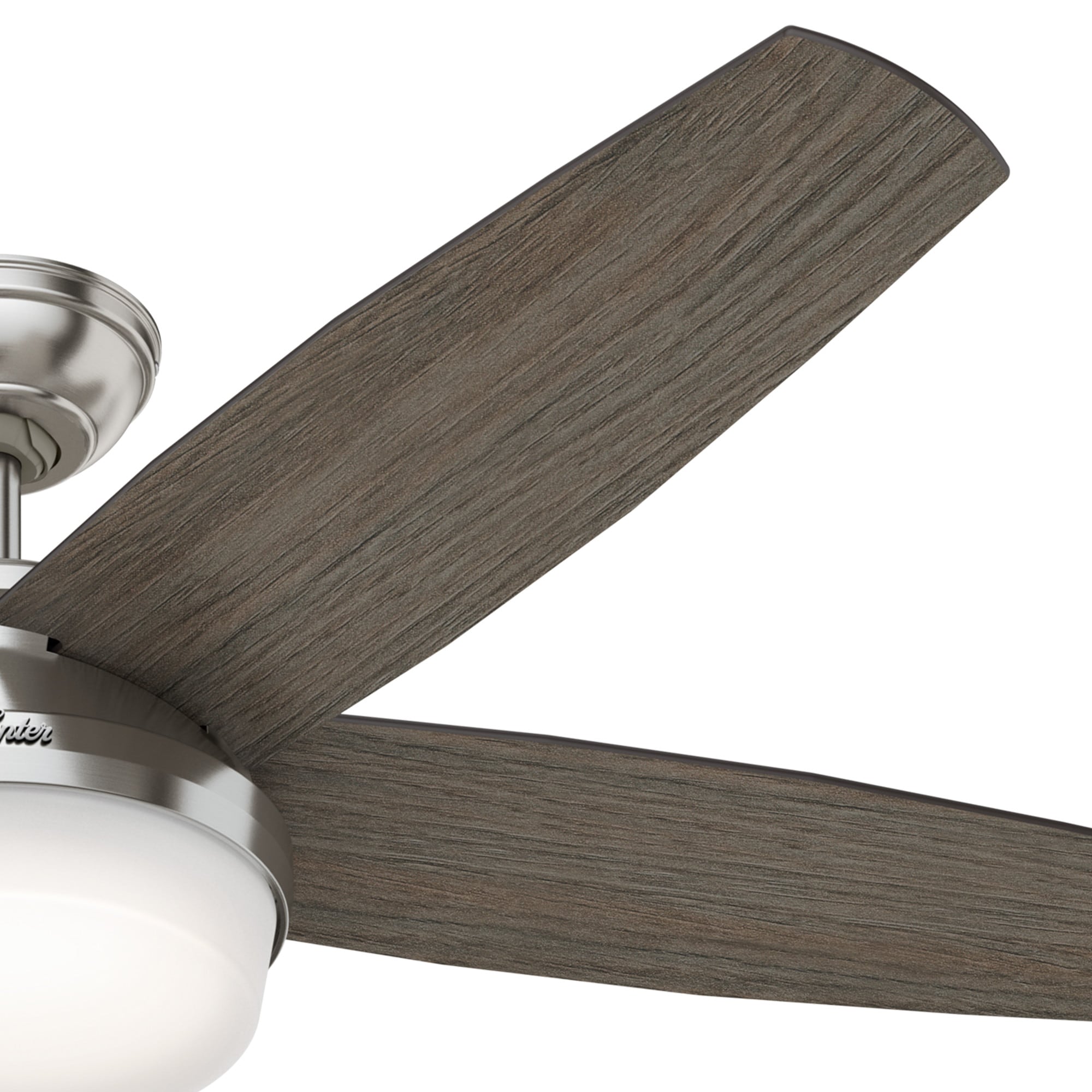 Hunter Avia II 52-in Brushed Nickel Indoor Ceiling Fan with Light 