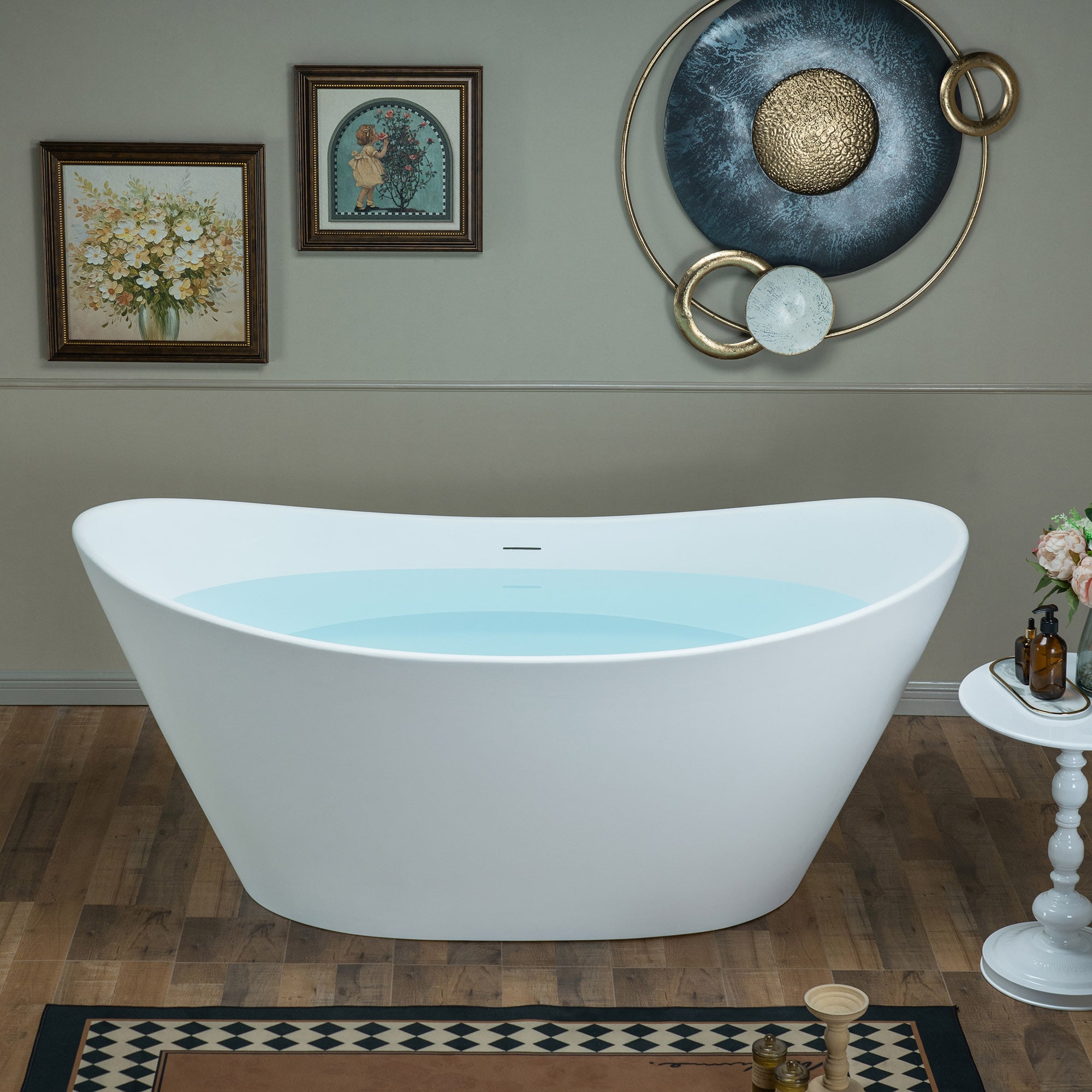 Woodbridge Stone Resin Oval Freestand...