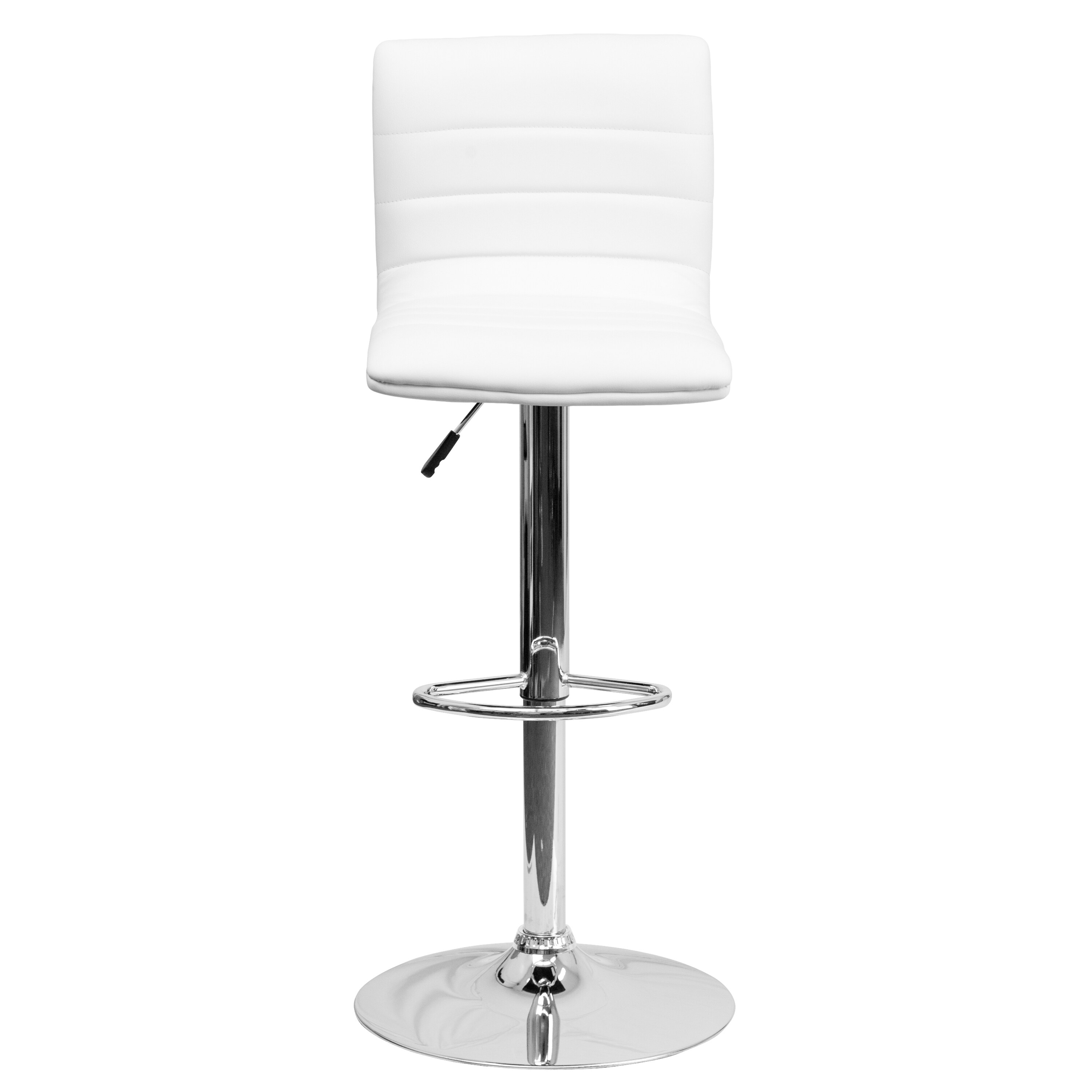 Flash Furniture White 33-in H Adjustable height Upholstered Swivel