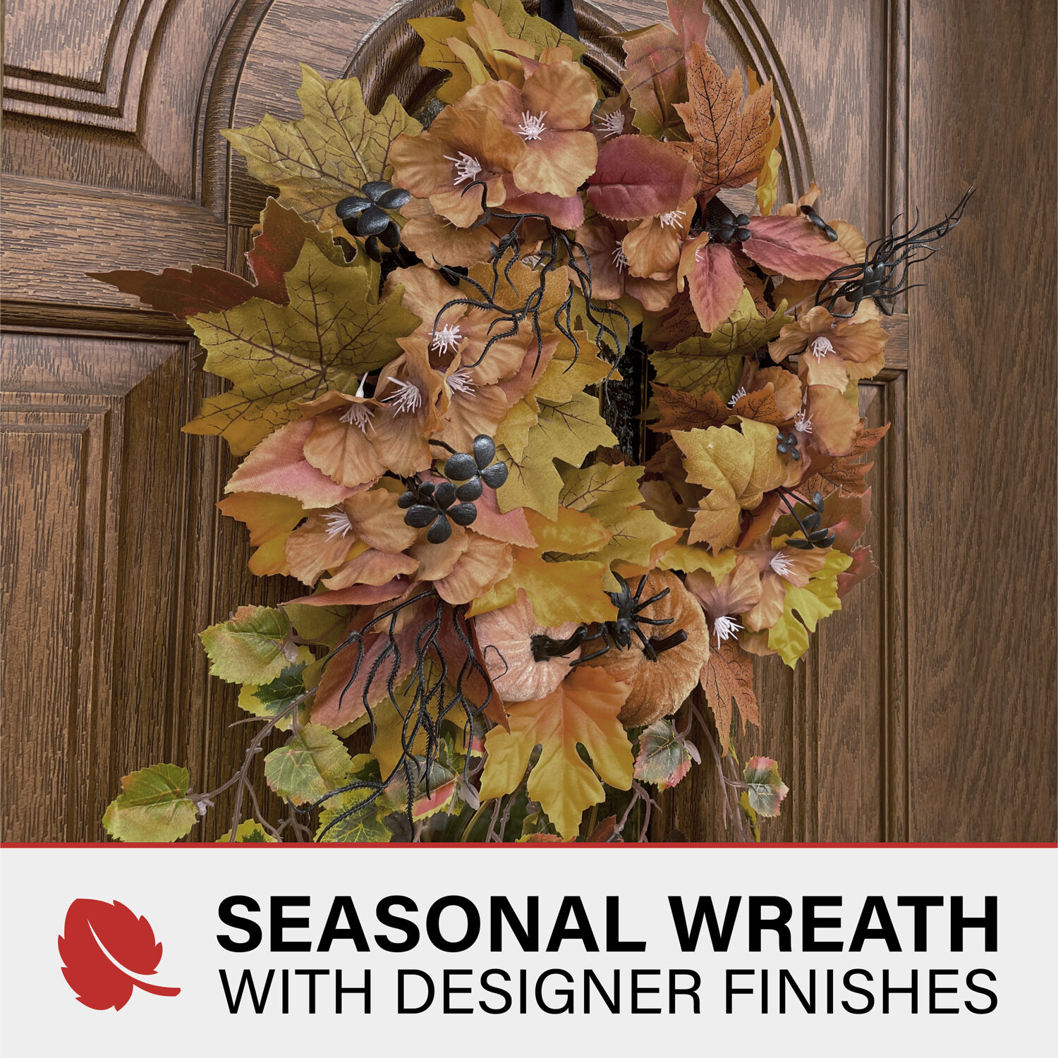 Haunted Hill Farm HHPUMP-1WRTH Artificial-Halloween-Wreaths - View #2