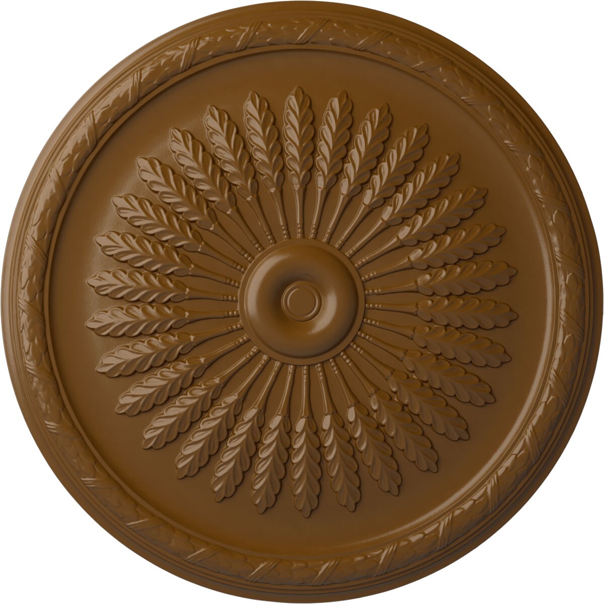 Ekena Millwork CM36JUSTF Juniper 36-in W x 36-in L Painted Smokey Topaz Polyurethane Whole Ceiling Medallion