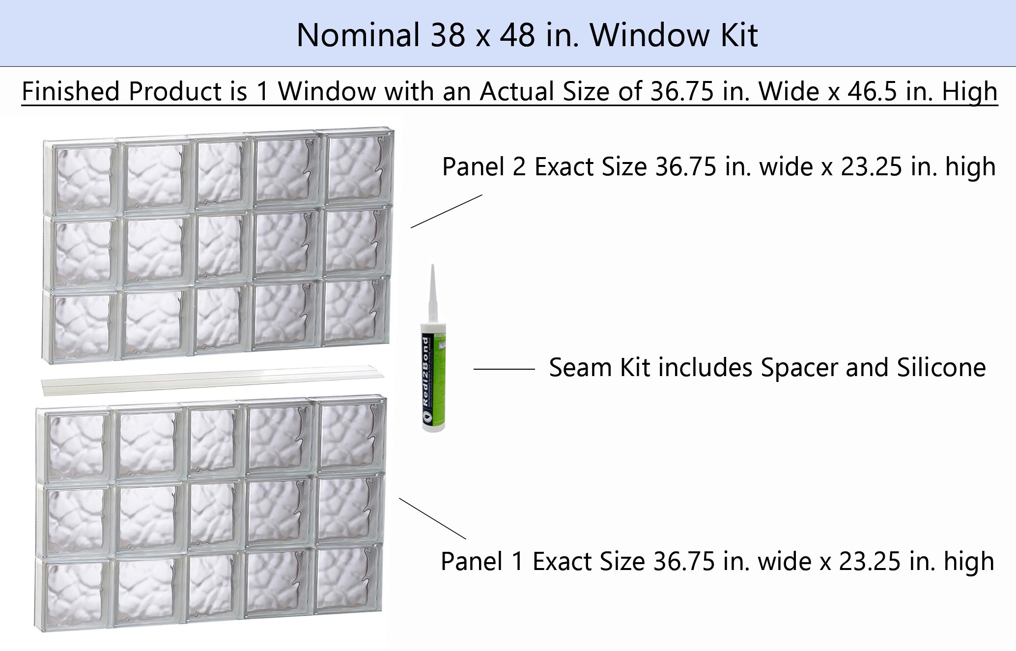 REDI2SET S3848DC Glass-Block-Windows - View #2