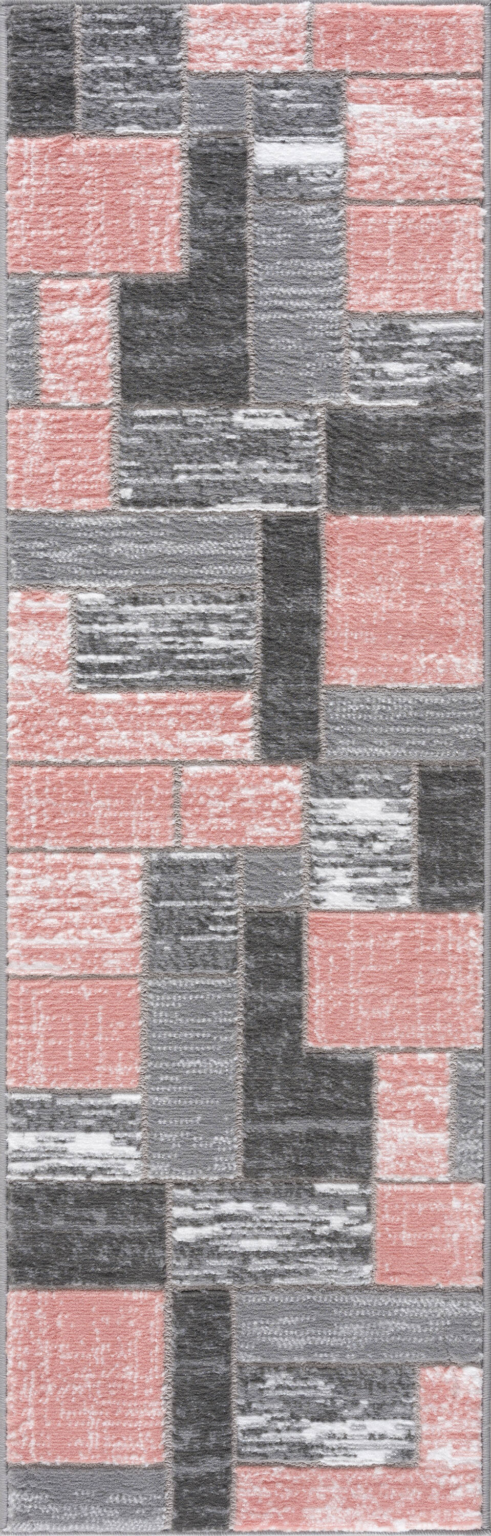 LBaiet SL973P26 PINK Solana 2 x 6 (ft) Loomed Polypropylene Pink Rectangular Indoor Geometric Runner rug