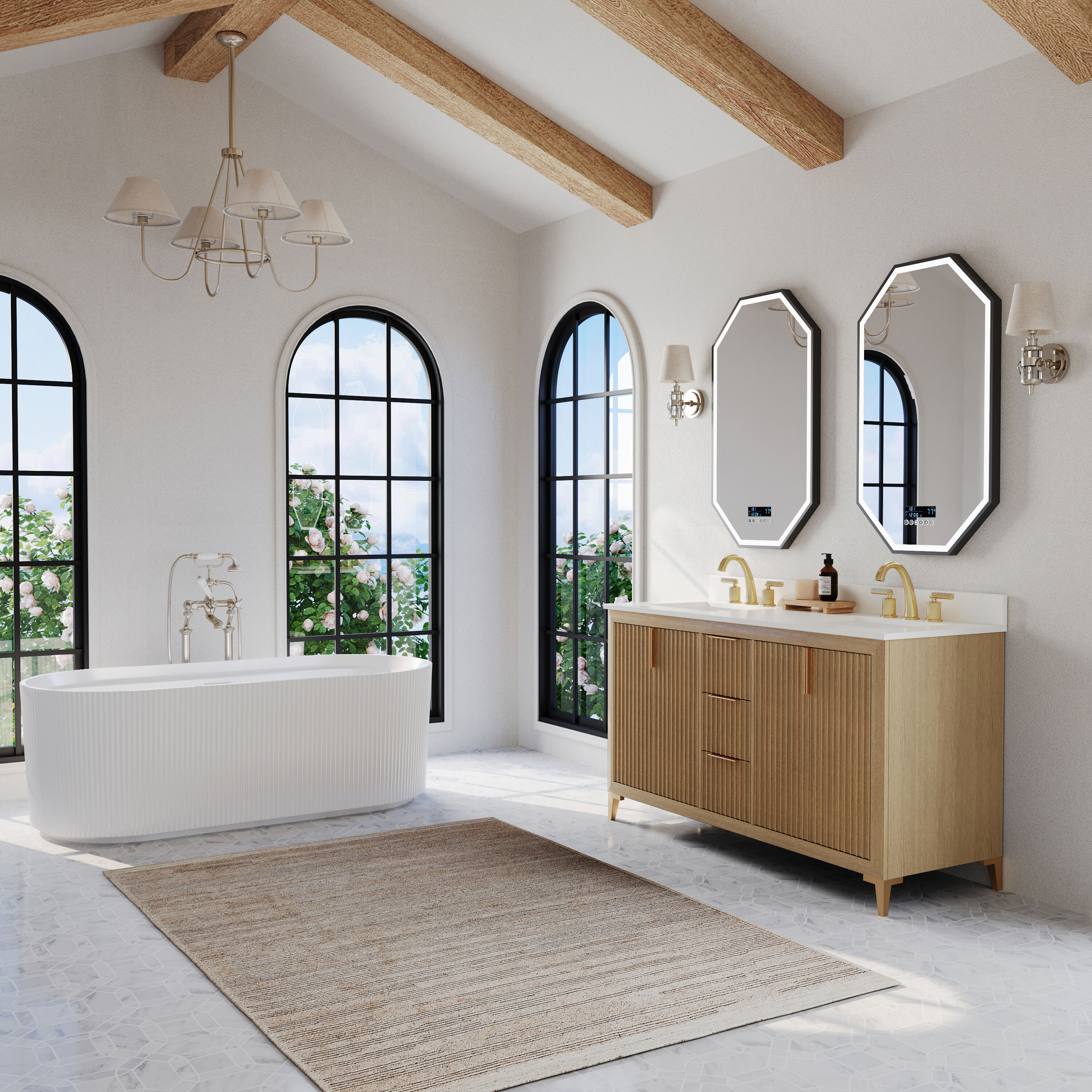 Ancerre Designs VTSTURLINGTON60OAKWQ Bath-Vanity-Combo - View #14